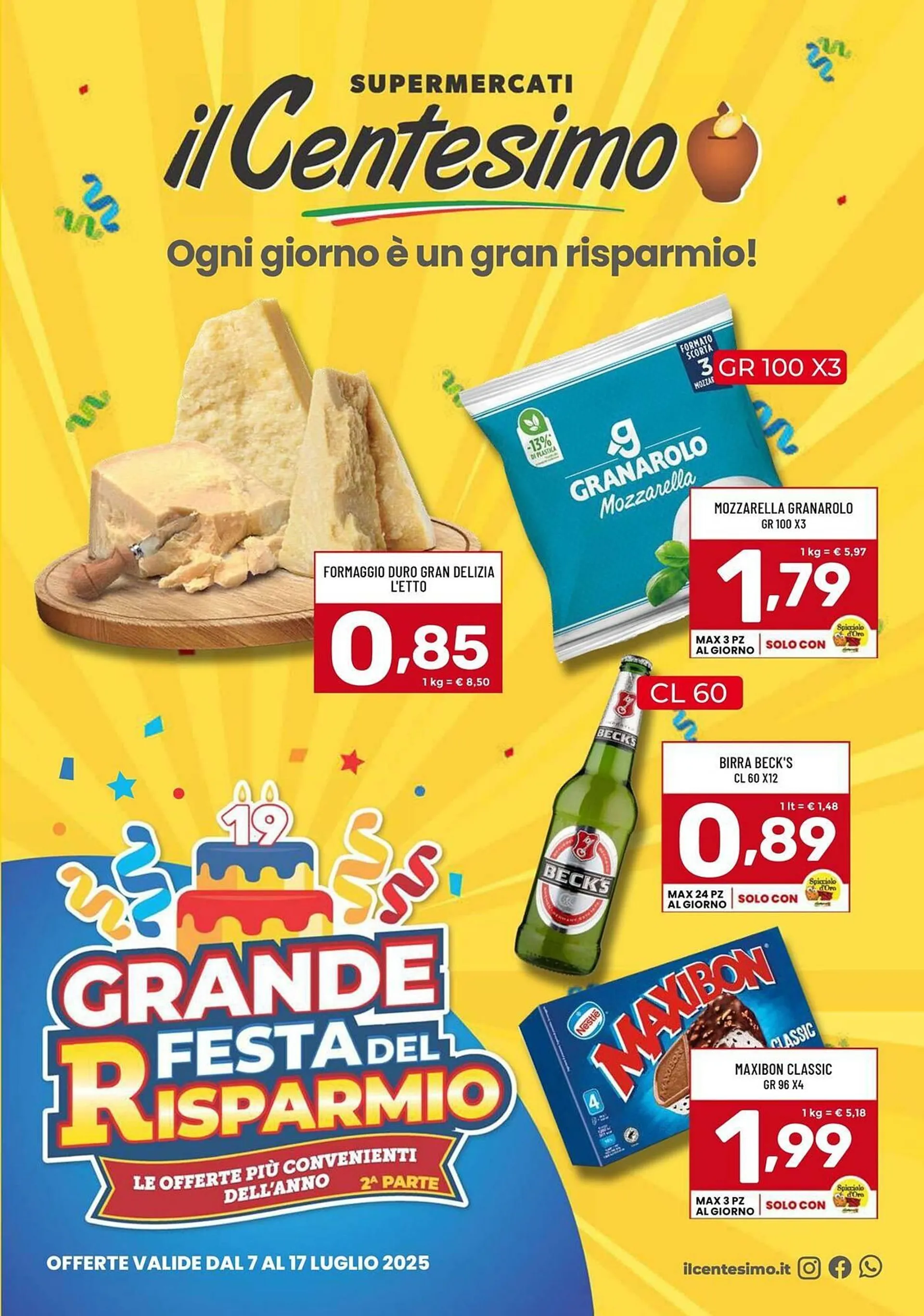 Volantino Il Centesimo da 7 luglio a 17 luglio di 2025 - Pagina del volantino 1