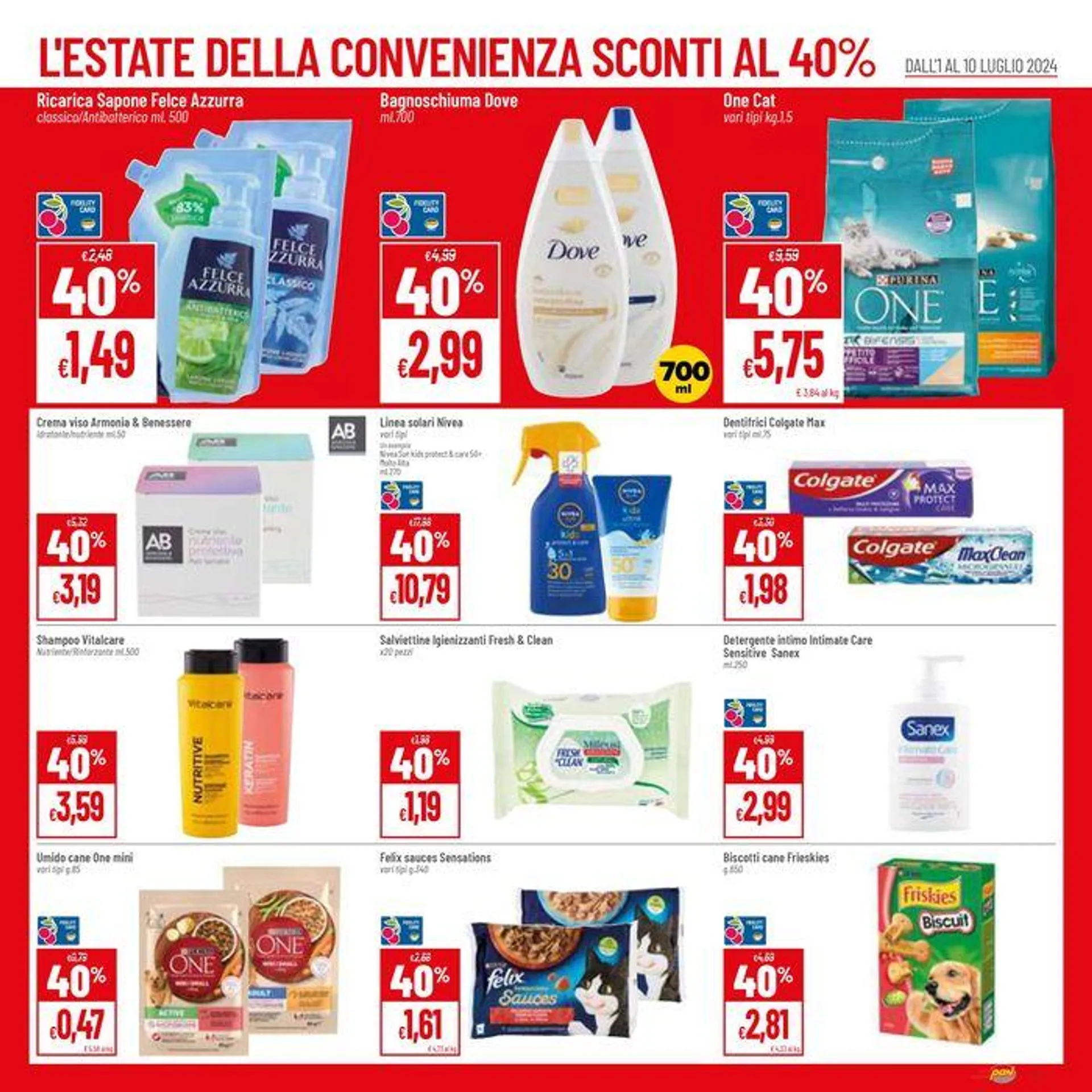 L'estate della convenienza sconti al 40% da 1 luglio a 10 luglio di 2024 - Pagina del volantino 7