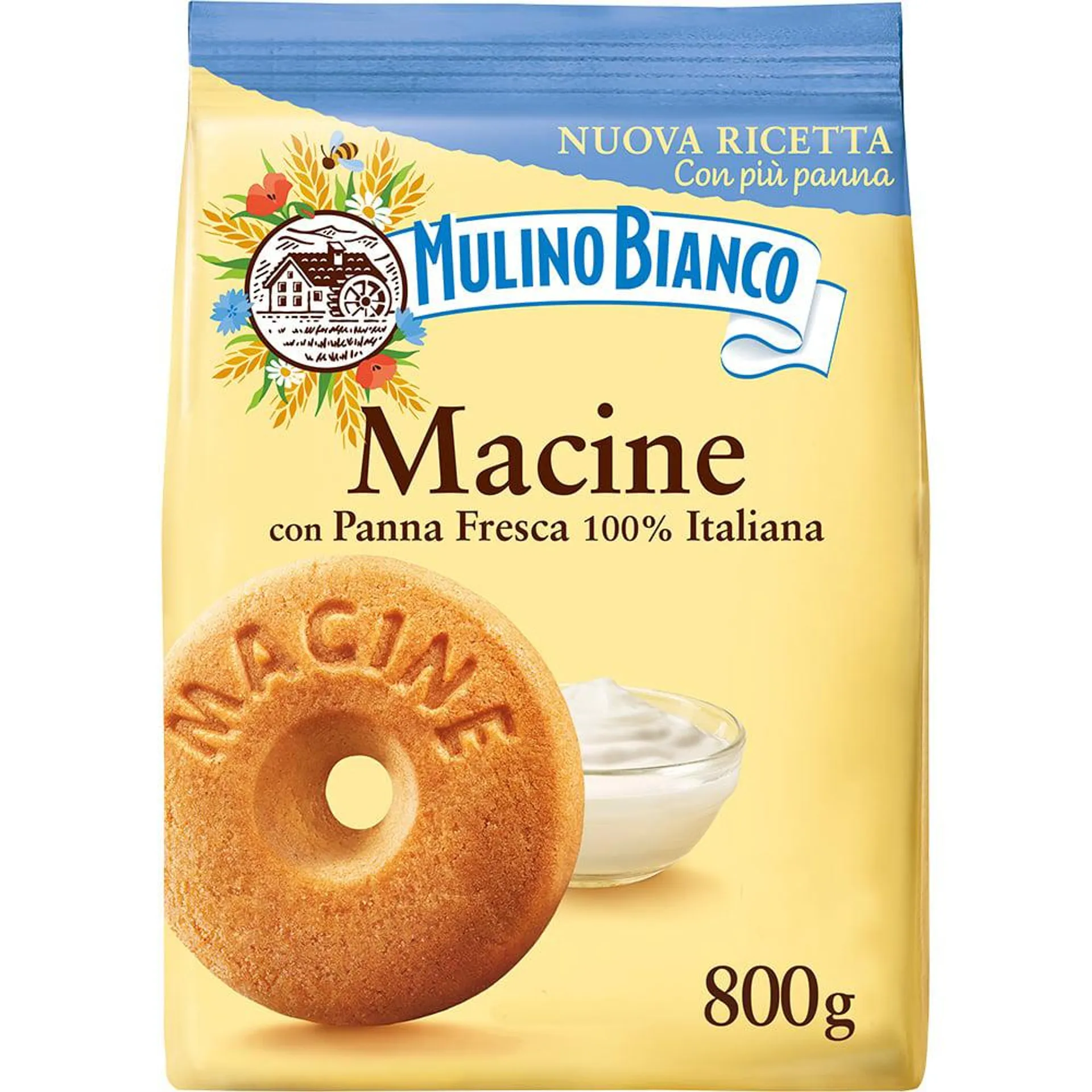 Mulino Bianco Macine Biscotti con Panna Fresca 800g