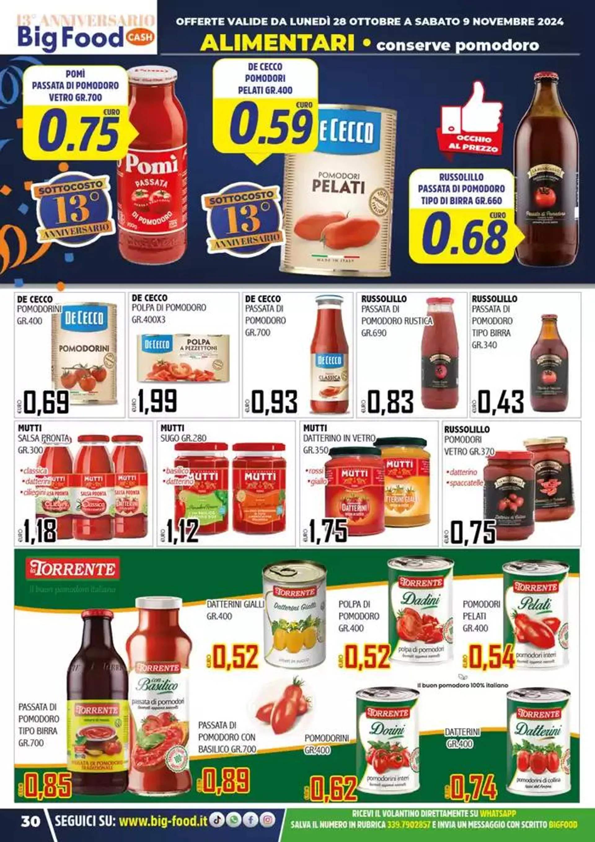 Festeggiamo il nostro da 28 ottobre a 9 novembre di 2024 - Pagina del volantino 30