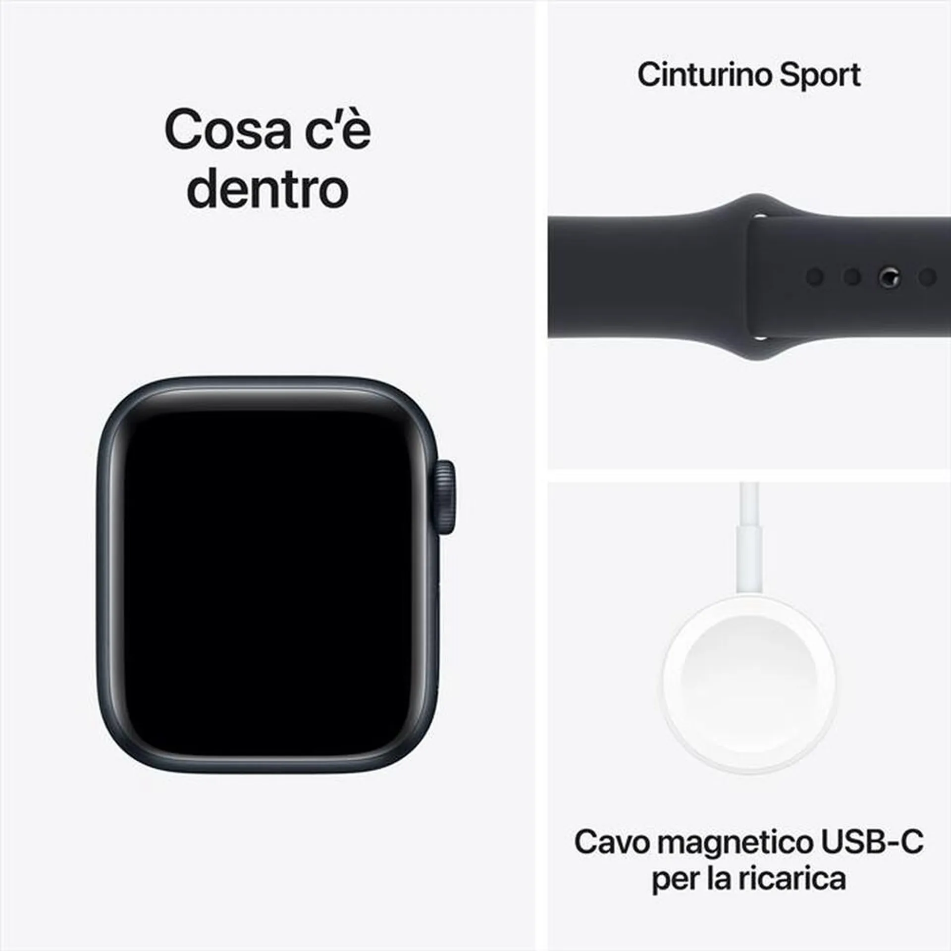 APPLE - Watch SE GPS Cassa 40mm - S/M-Mezzanotte