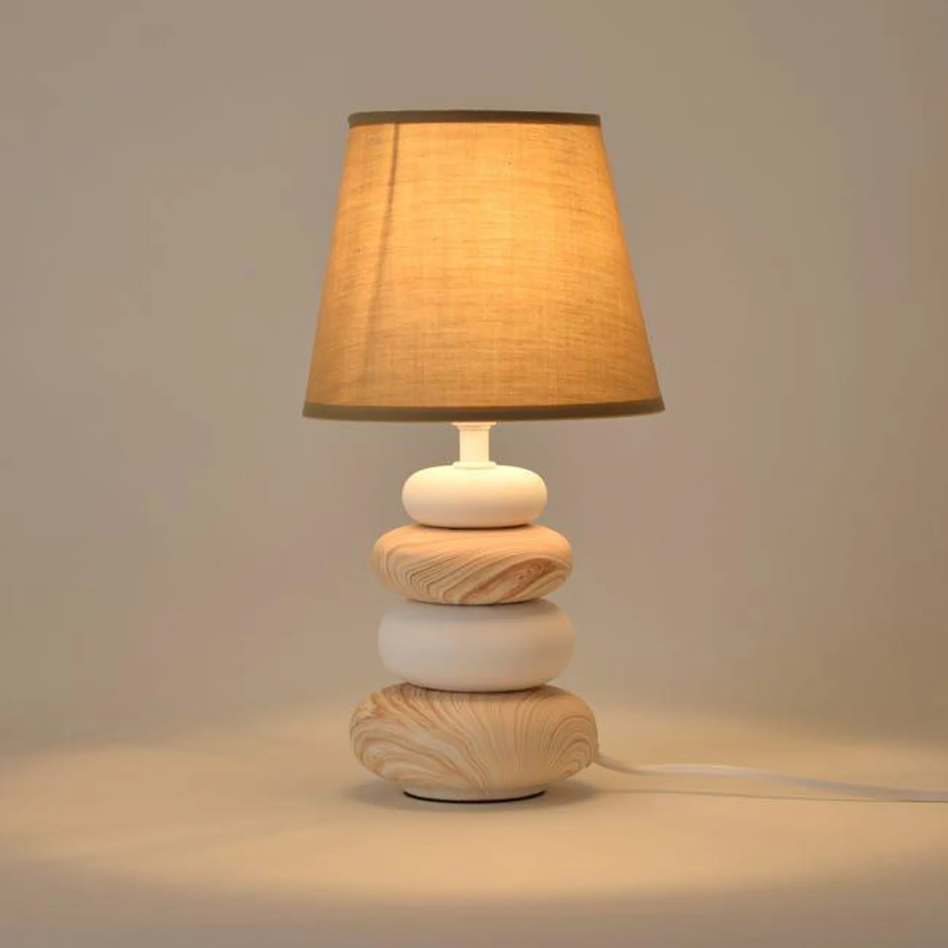 Lampada da tavolo natura Navala beige, in ceramica, INSPIRE Vedi i dettagli del prodotto