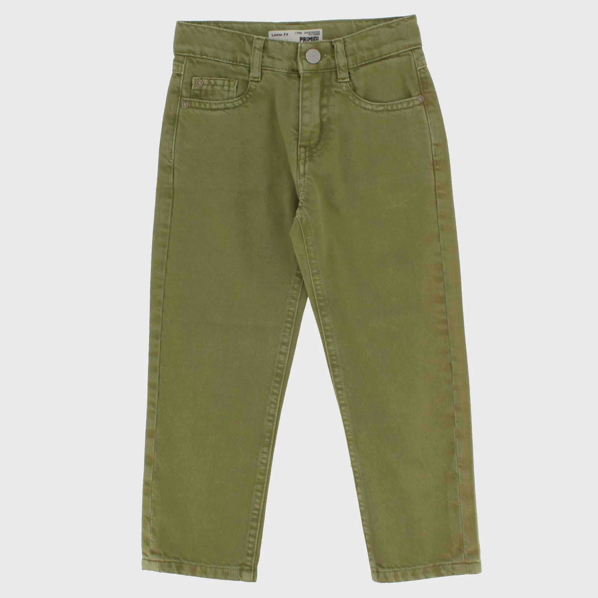 Pantalone in tela di cotone da Bambino, VERDE