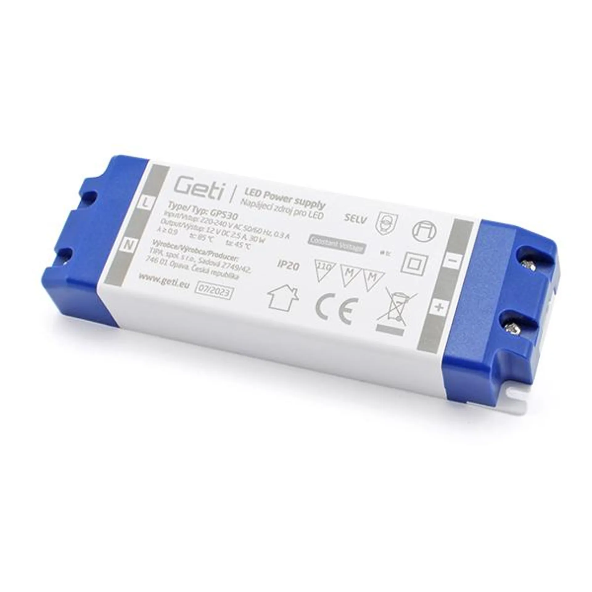 Alimentatore per LED 12V – 30W – 2,5A