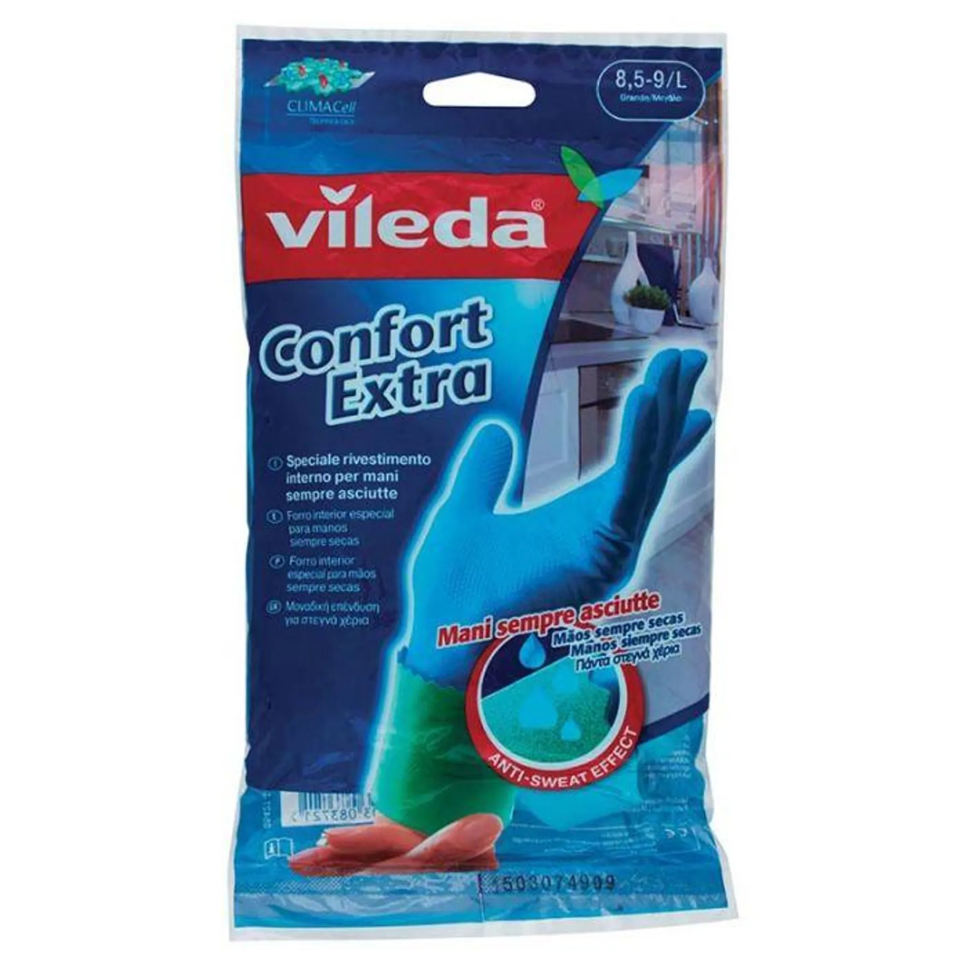 Vileda guanti confort extra, misura grande