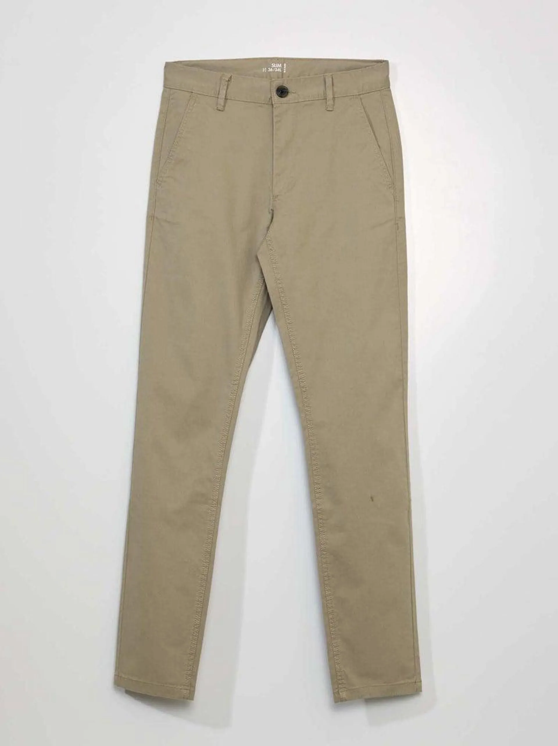 Pantaloni chino slim - L34 - BEIGE