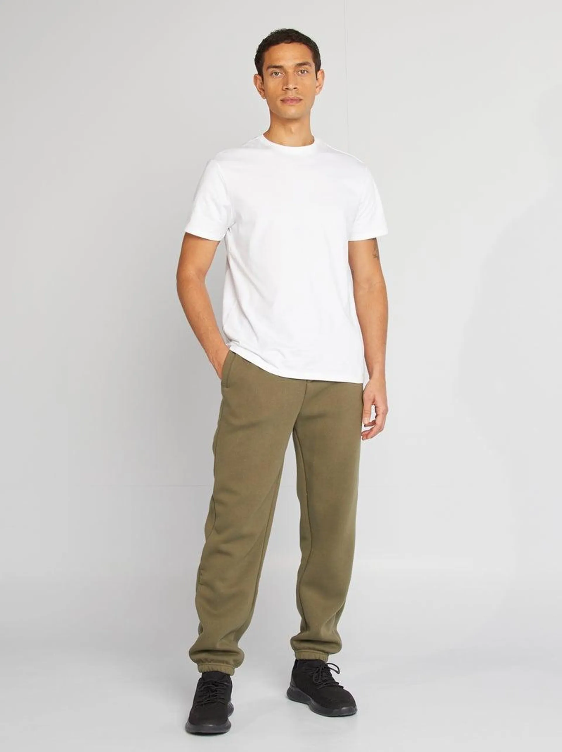 Joggers regular tinta unita - KAKI