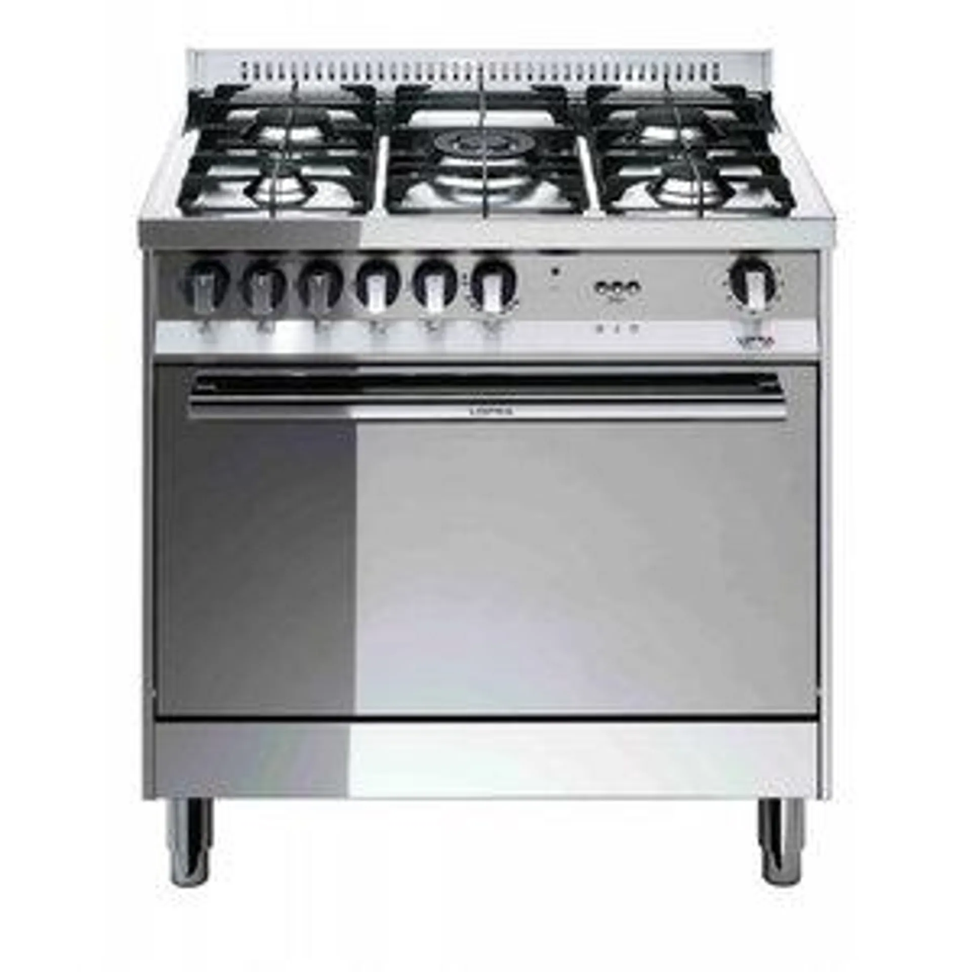 CUCINA 80X60 4FUOCHI + 1TRONCO CORONA MAXIFORNO GAS A INOX