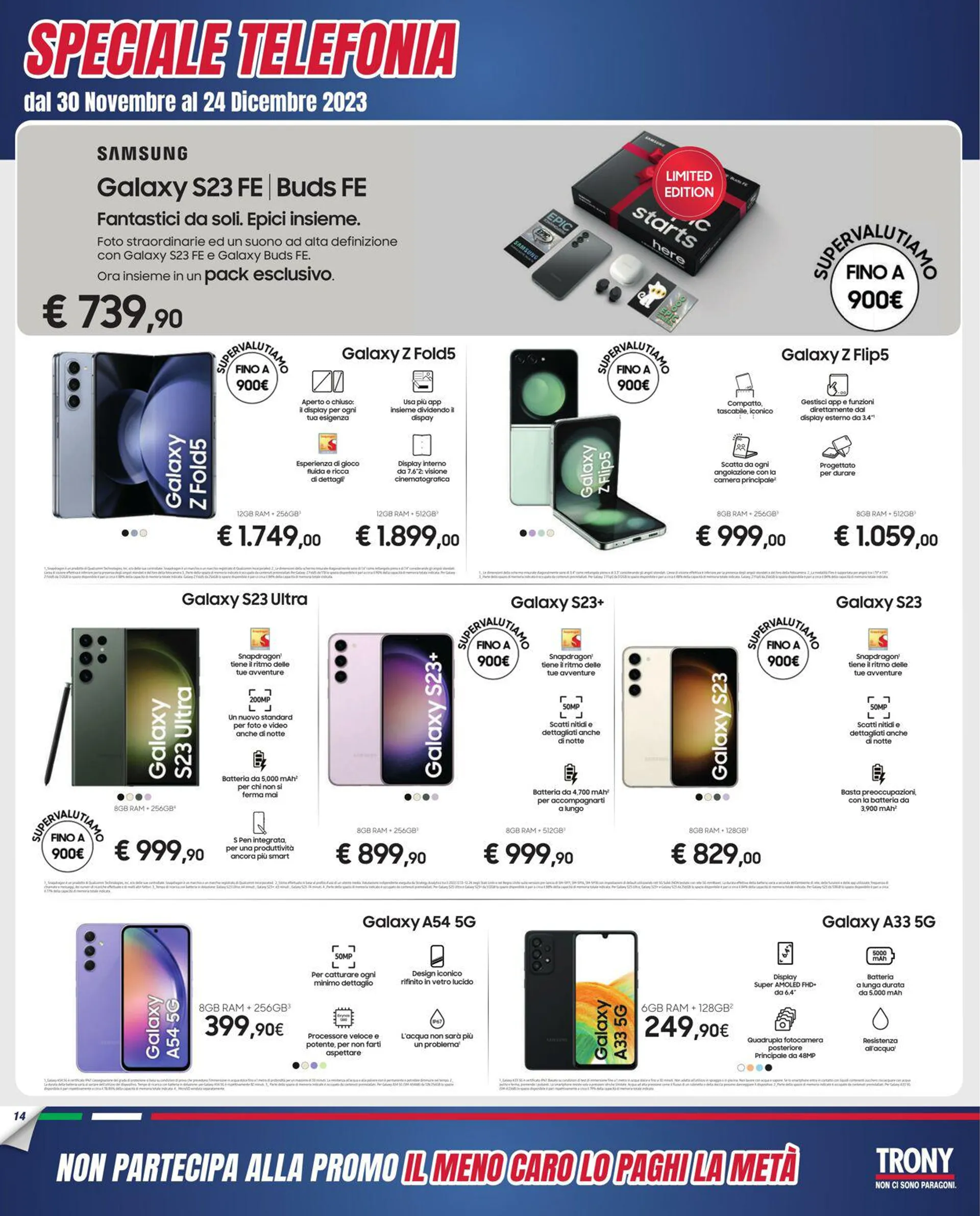 Trony - Napoli Volantino attuale da 30 novembre a 24 dicembre di 2023 - Pagina del volantino 14