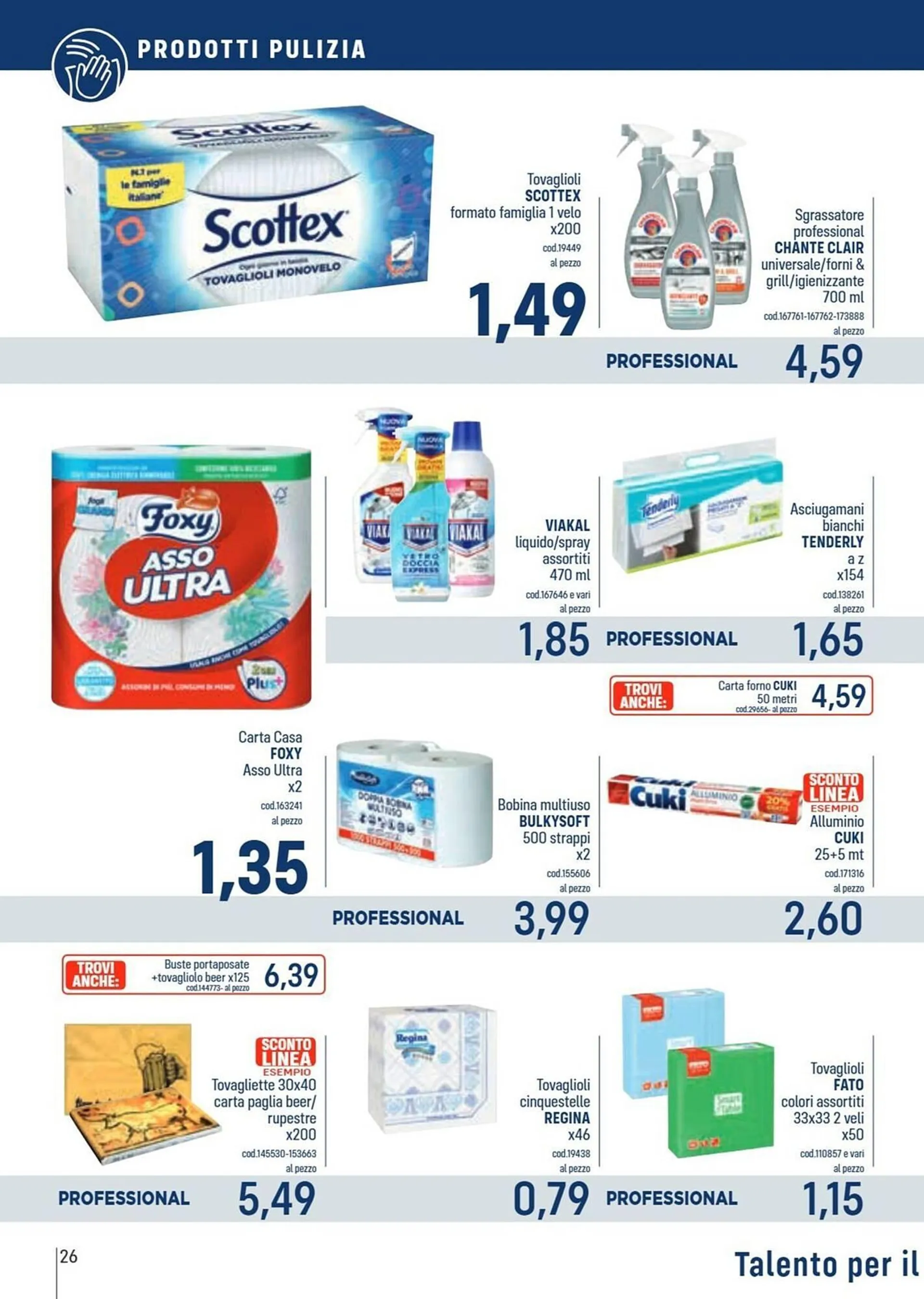 Volantino Talento Professional Store da 2 giugno a 15 giugno di 2025 - Pagina del volantino 26