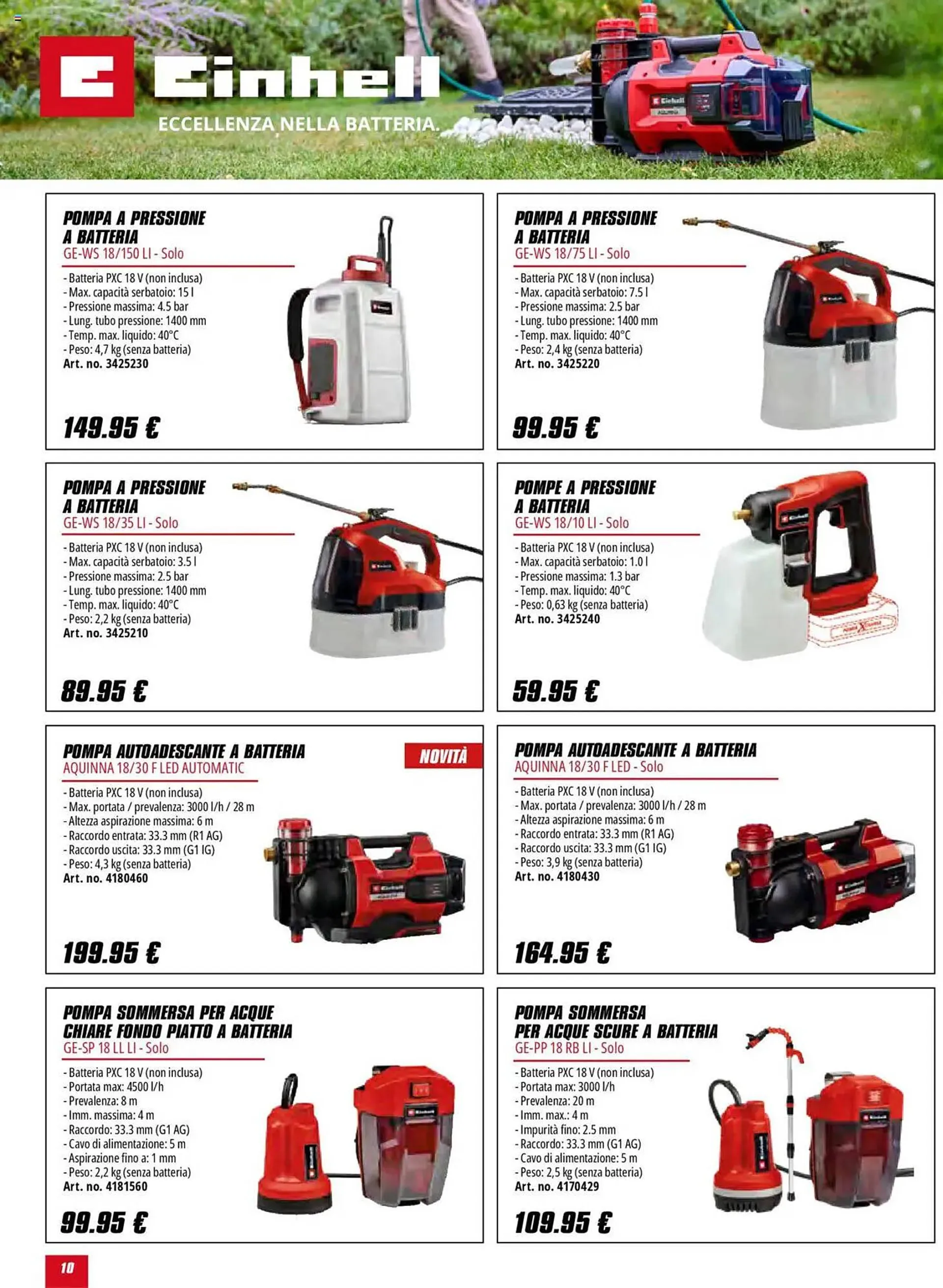 Volantino Einhell da 1 giugno a 30 settembre di 2025 - Pagina del volantino 10