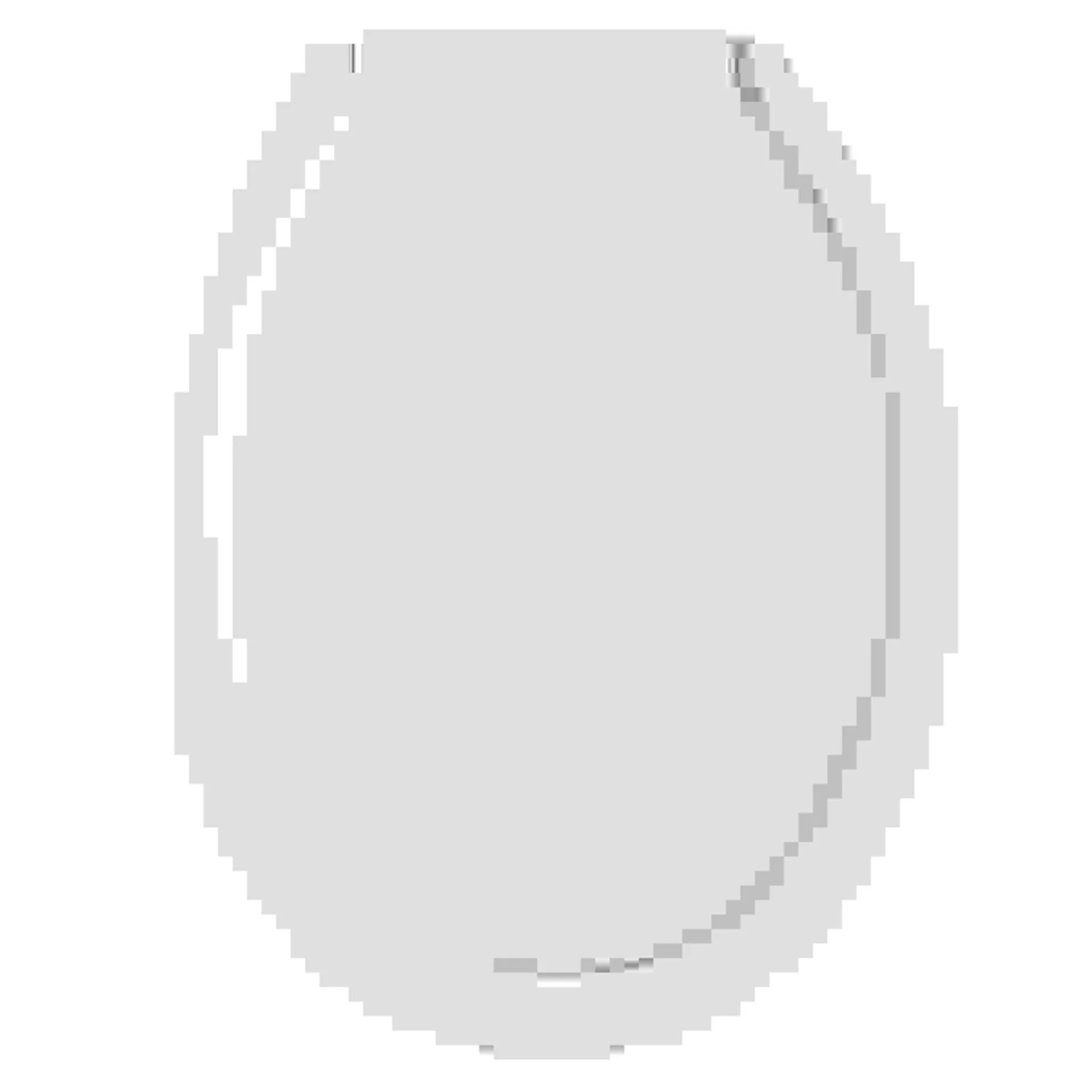 Copriwater universale ovale z2 in termoindurente bianco con cerniere in pvc
