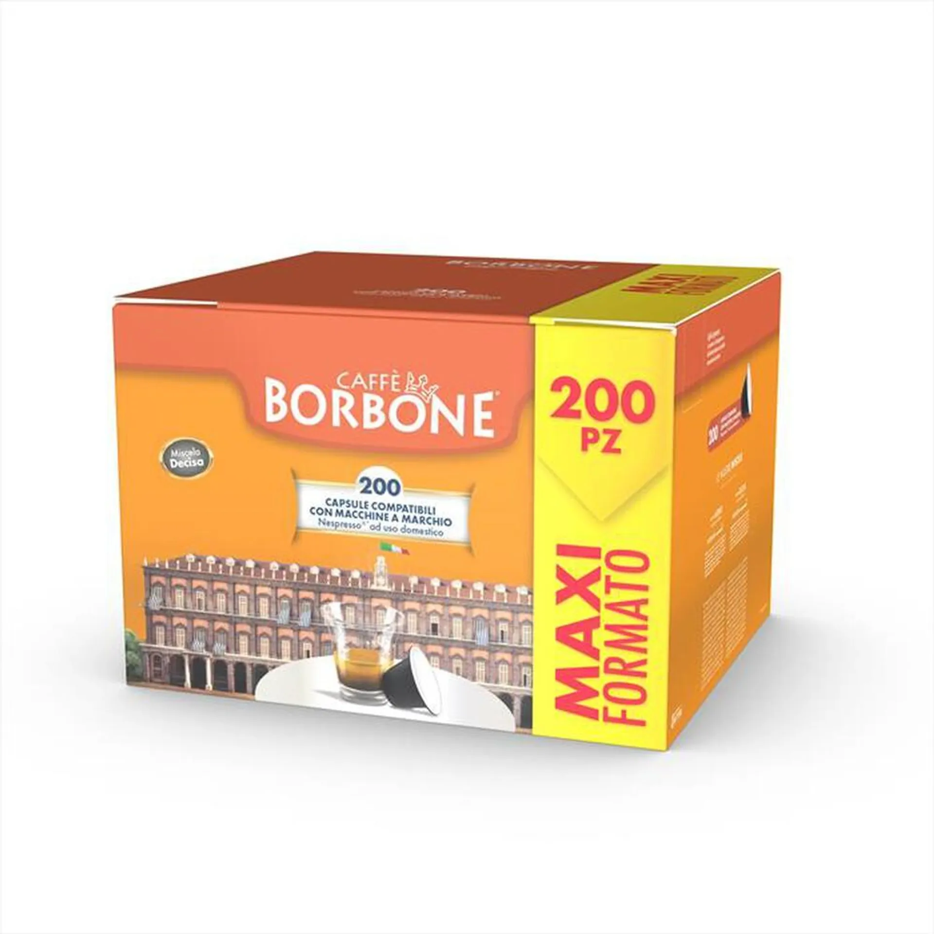 CAFFE BORBONE - MISCELA DECISA Confezione 200 pz - Comp. Nespresso