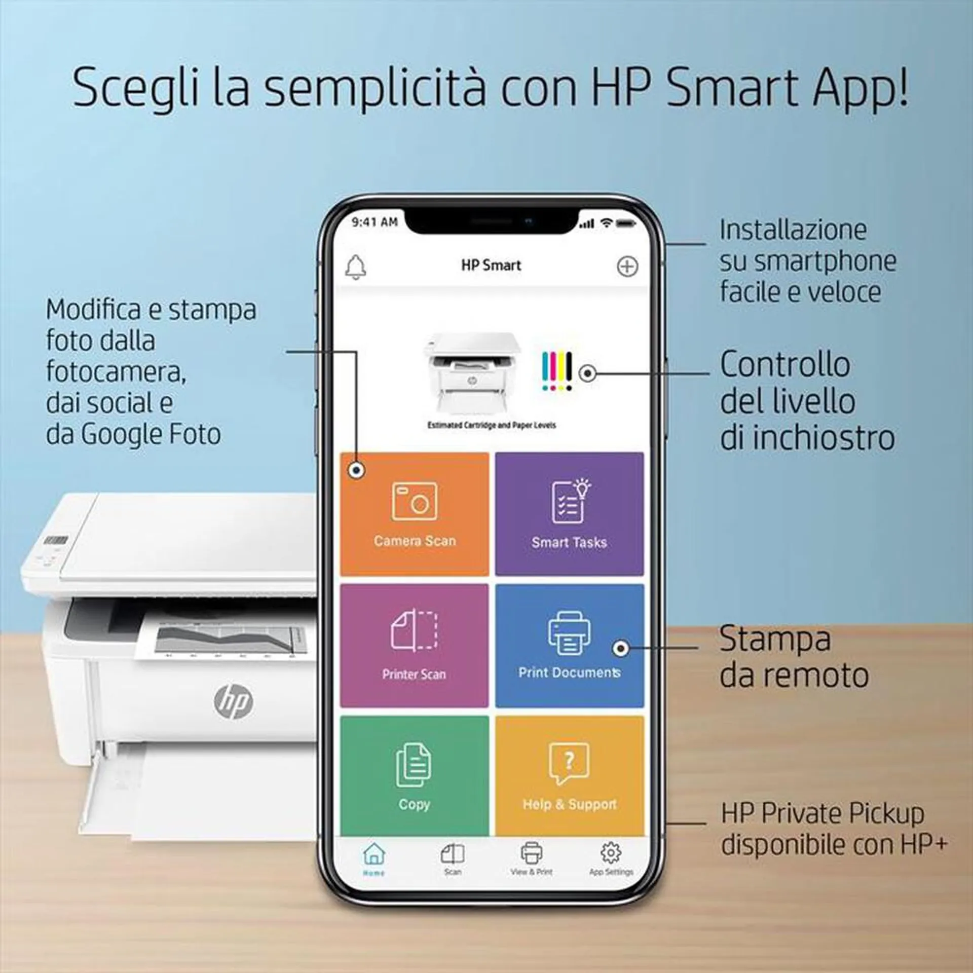 HP - Multifunzione LASERJET M140WE con Instant Ink