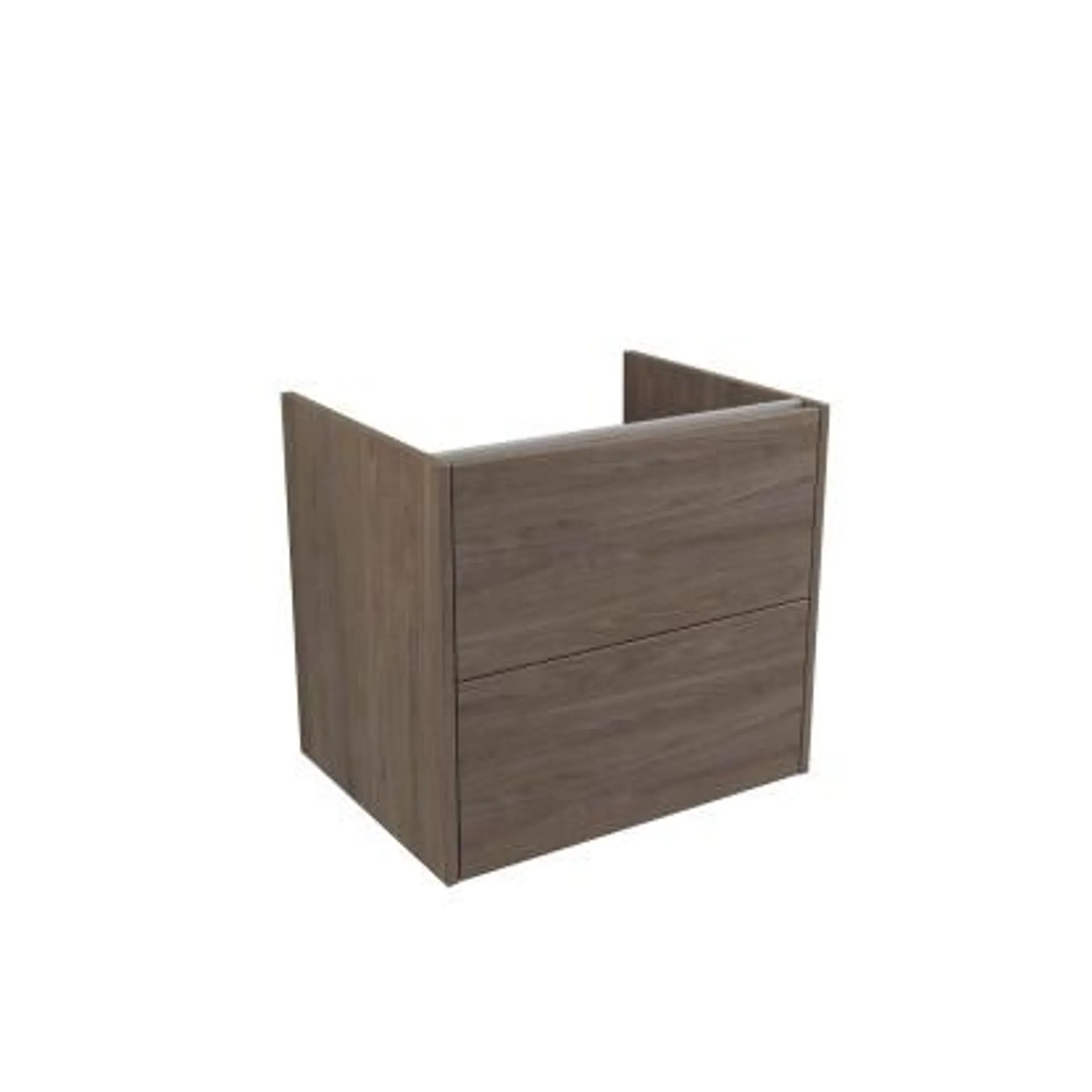 Base lavabo sospesa 60x45x54 cm legno con 2 cassetti push