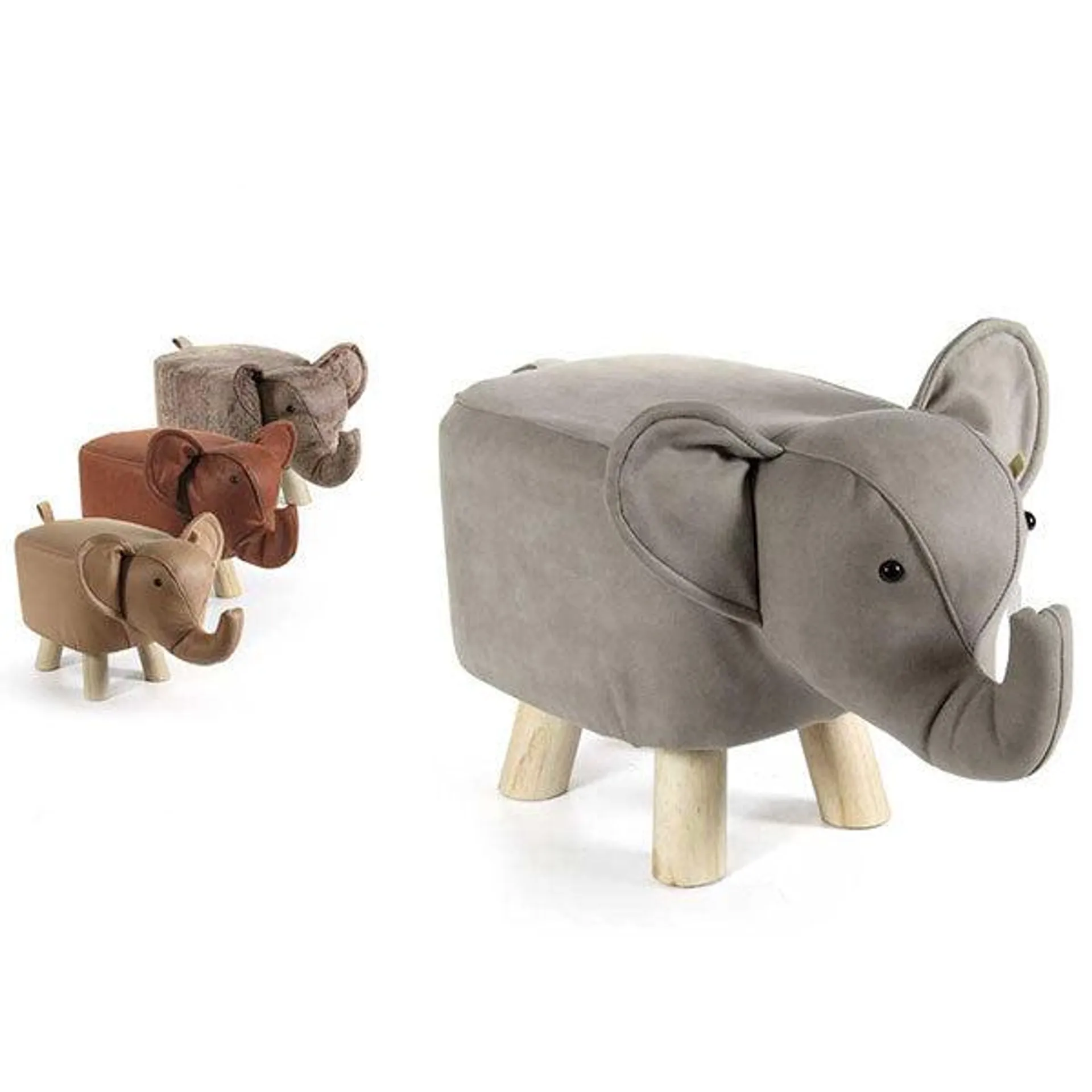 Pouf A Forma Di Elefante 46x26x28cm Assortito