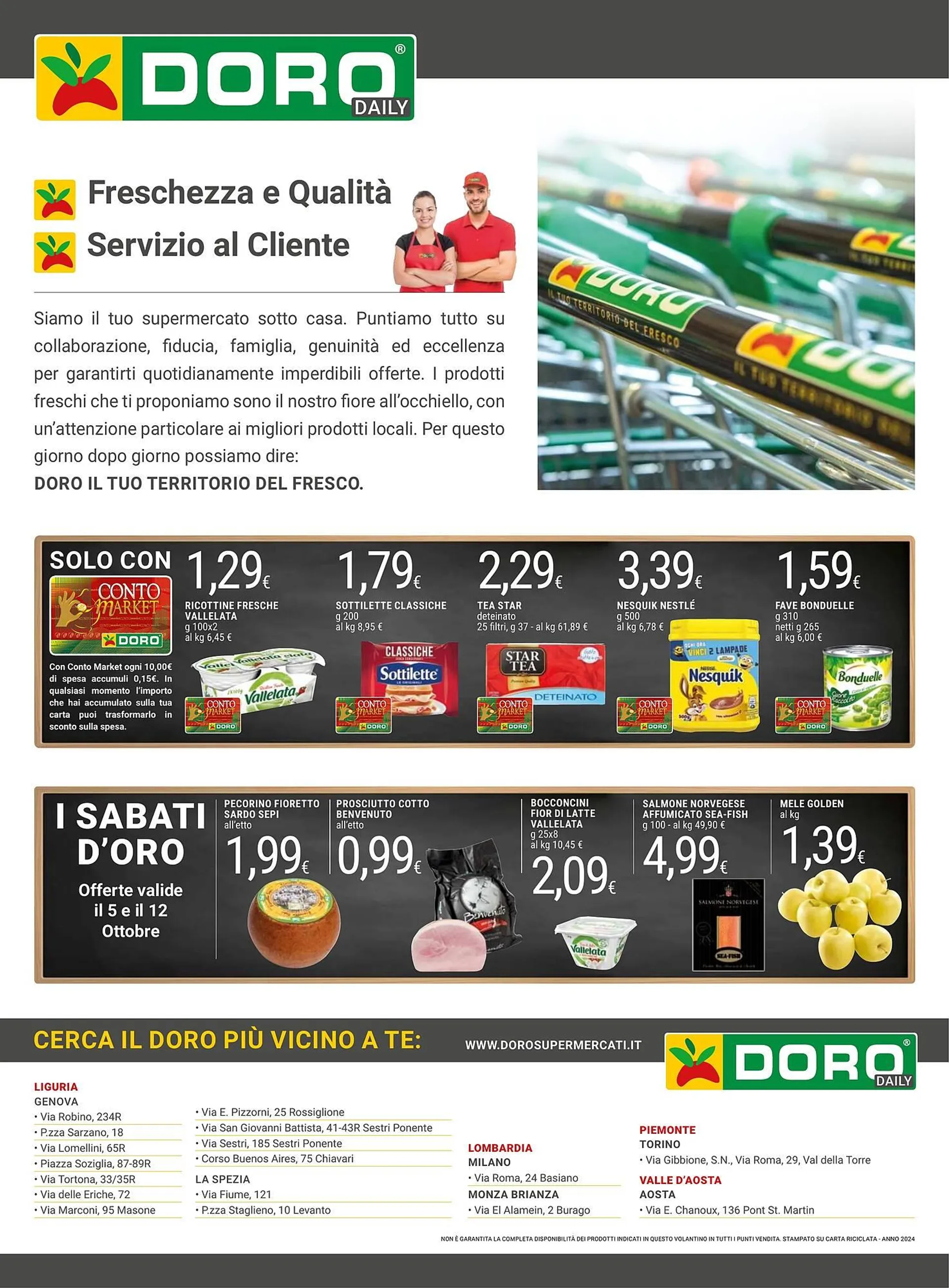 Volantino Doro Supermercati da 1 ottobre a 13 ottobre di 2024 - Pagina del volantino 8