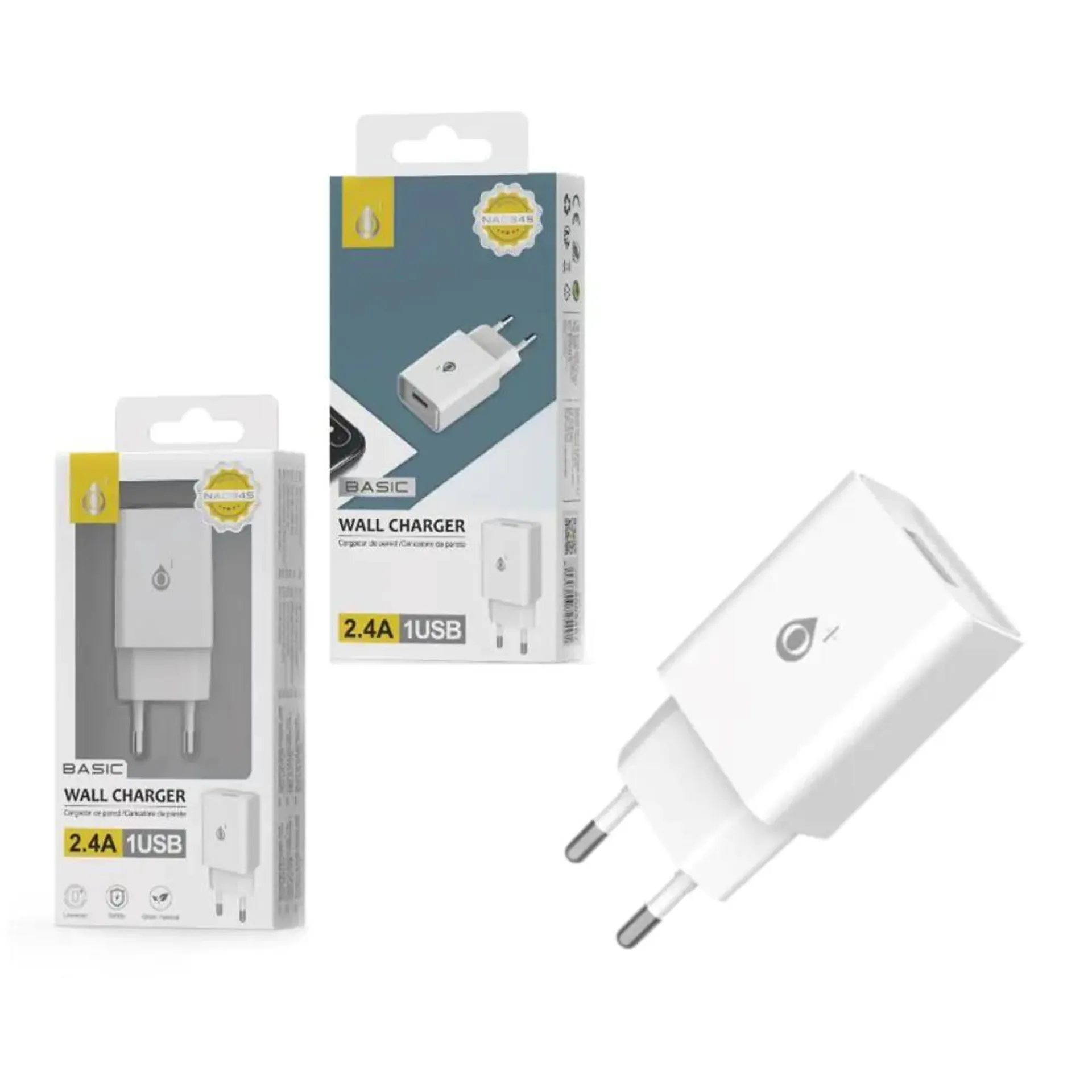 Caricatore da parete USB - Type C Bianco