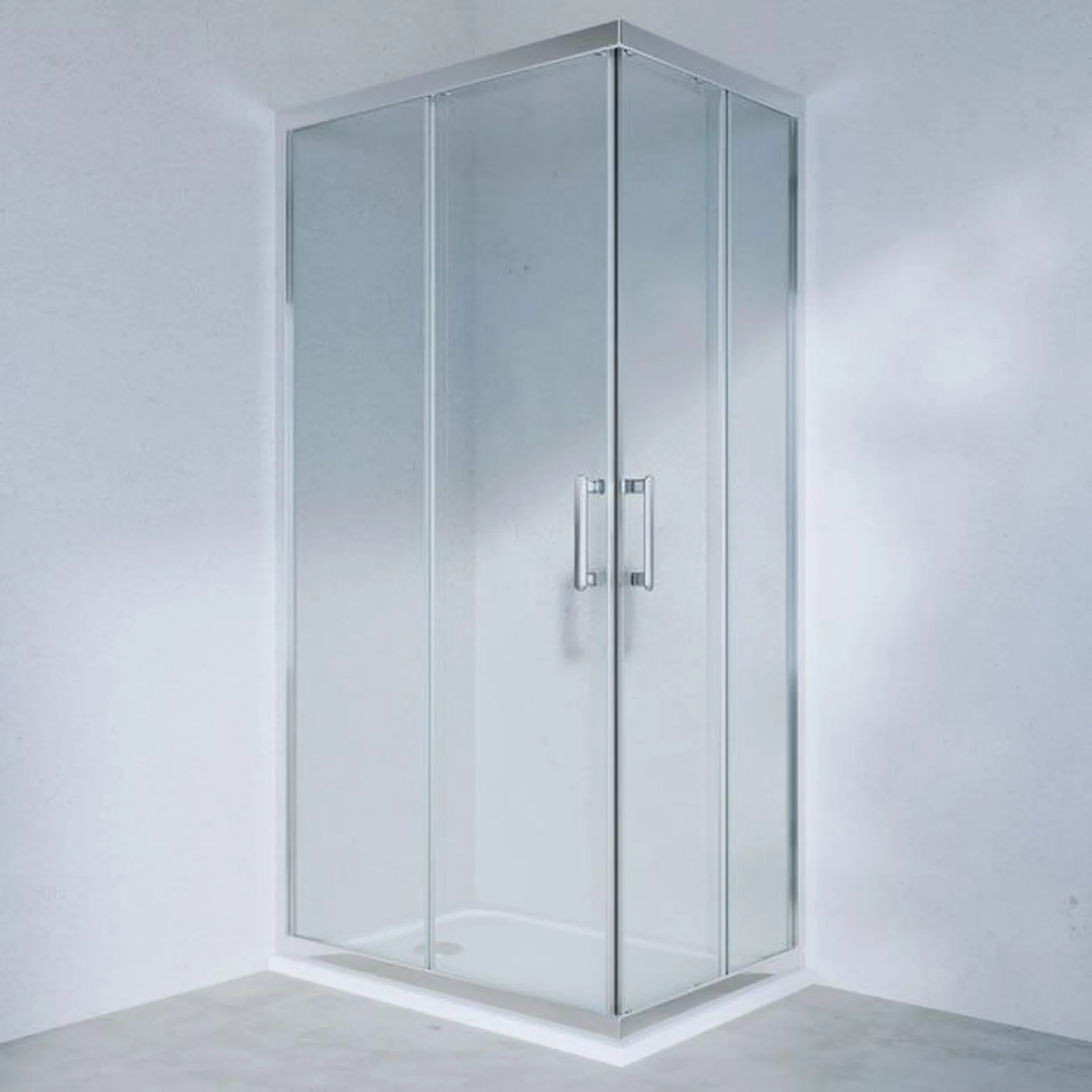 Box doccia rettangolare scorrevole Easy 90 x 70 cm, H 190 cm in vetro, spessore 6 mm trasparente cromato Vedi i dettagli del prodotto