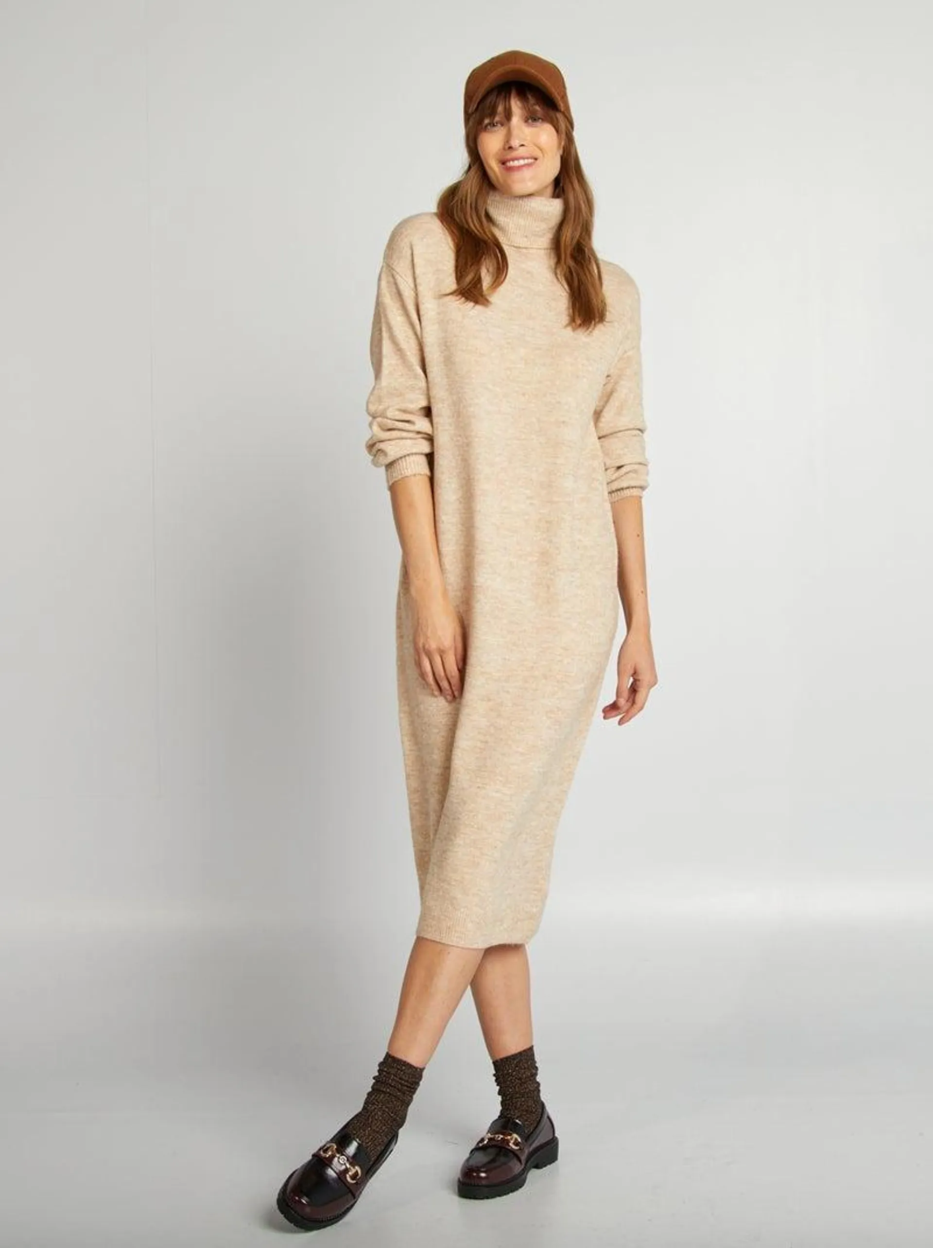 Maxi pull lungo - BEIGE