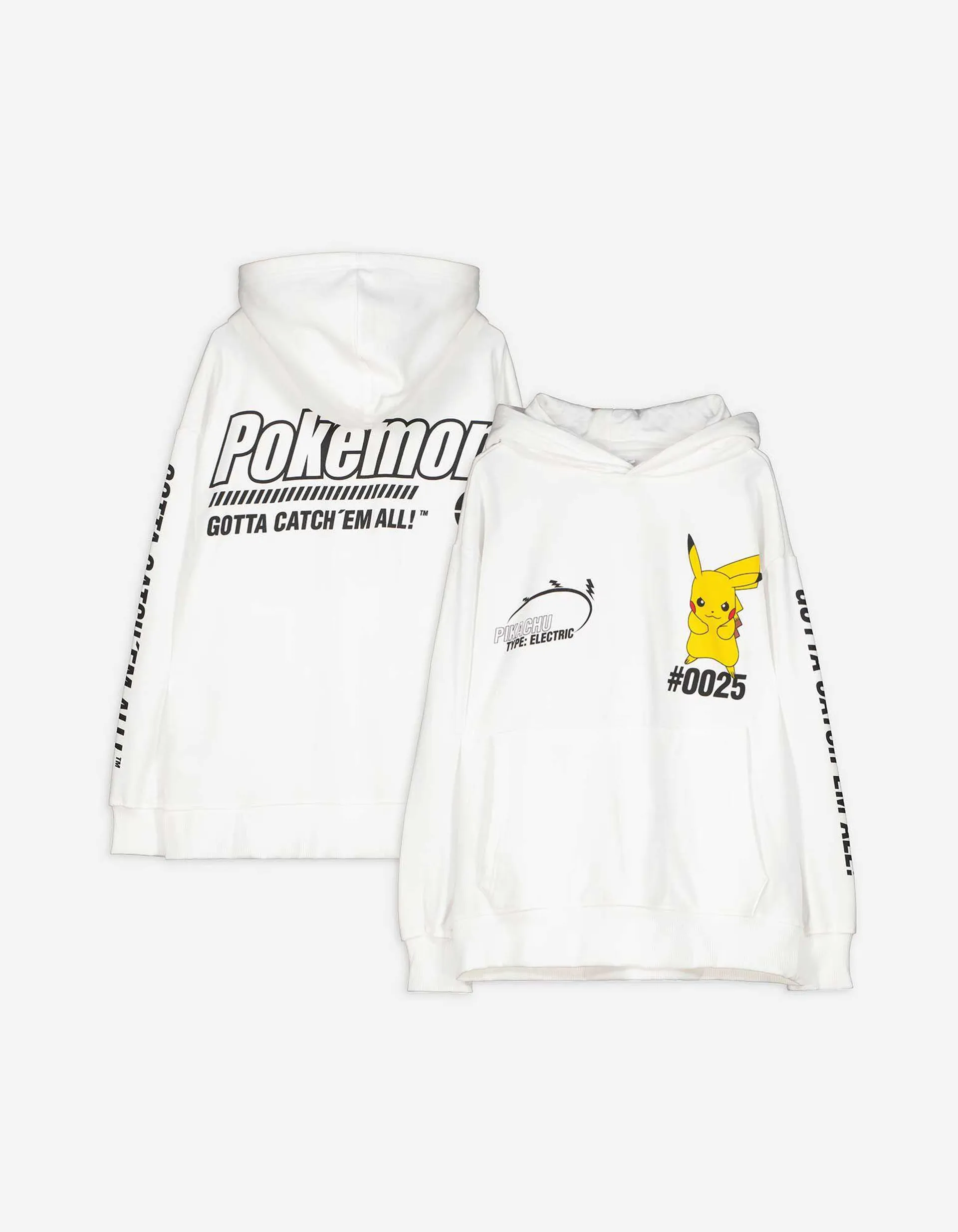Felpa con cappuccio - Pokémon - bianco