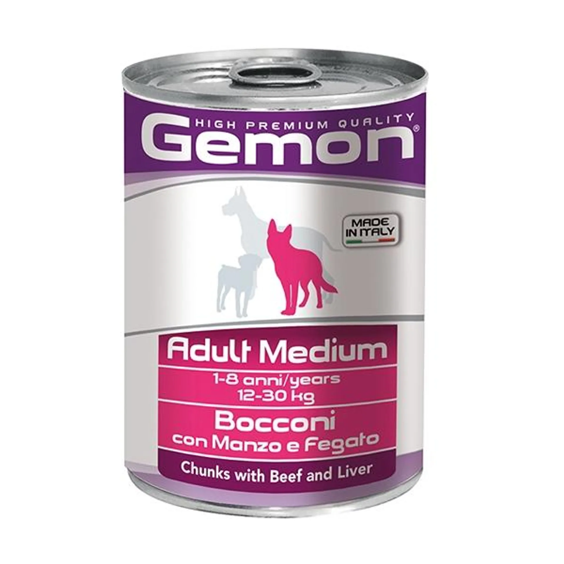 Gemon - Adult Medium Bocconi con Manzo e Fegato