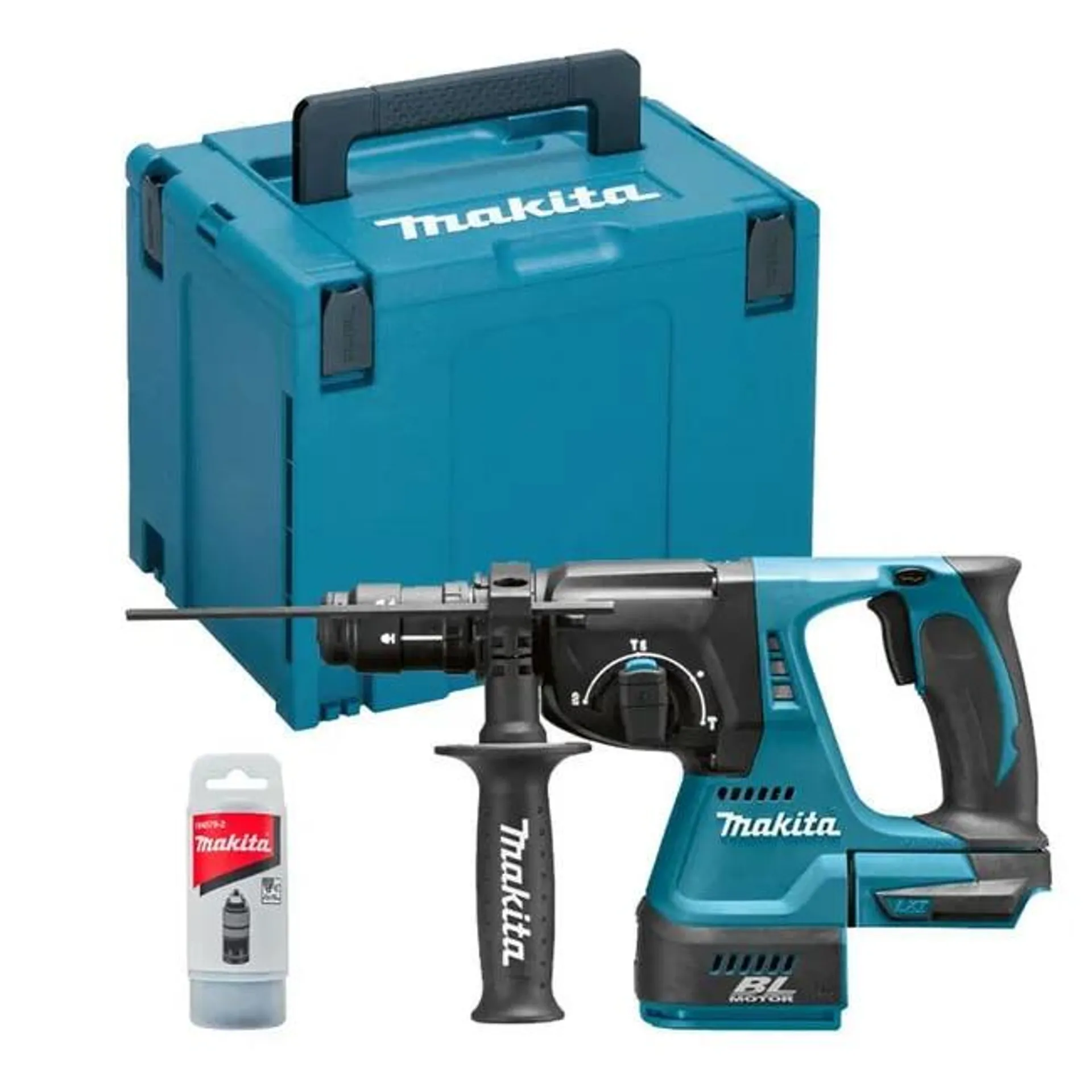 Makita DHR 243 ZJ Perforateur-burineur sans fil, sans balai, SDS-Plus, 18 V, 2 J + Makpac - sans batterie, sans chargeur