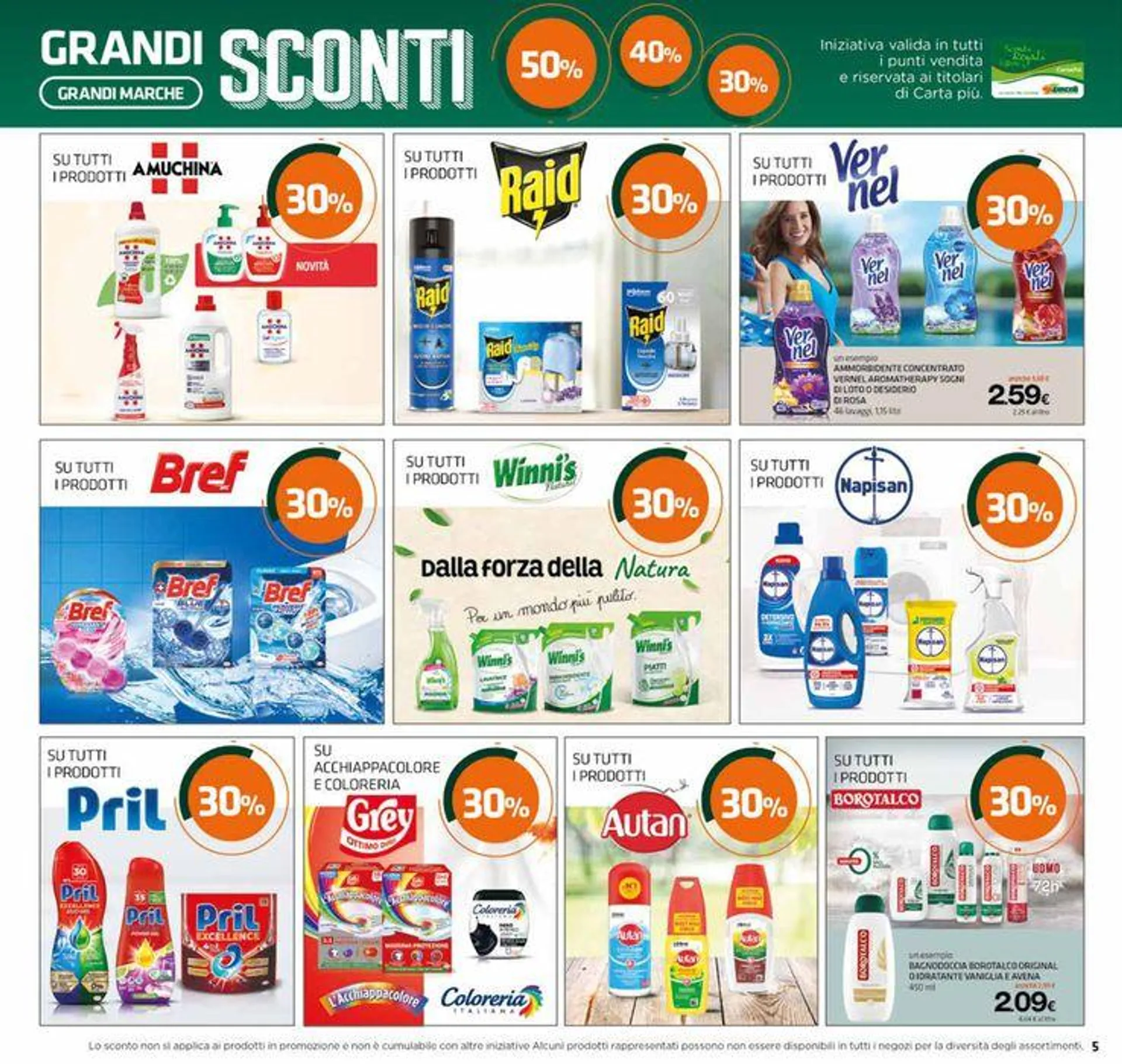 Grandi sconti 50% 40% 30% - 5