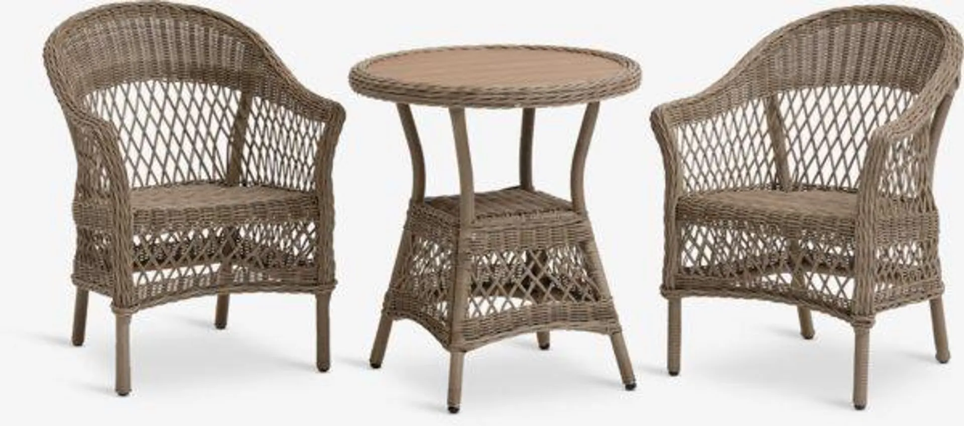 MAGLEBJERG Tavolo Ø70 cm + 2 MAGLEBJERG Sedie naturale