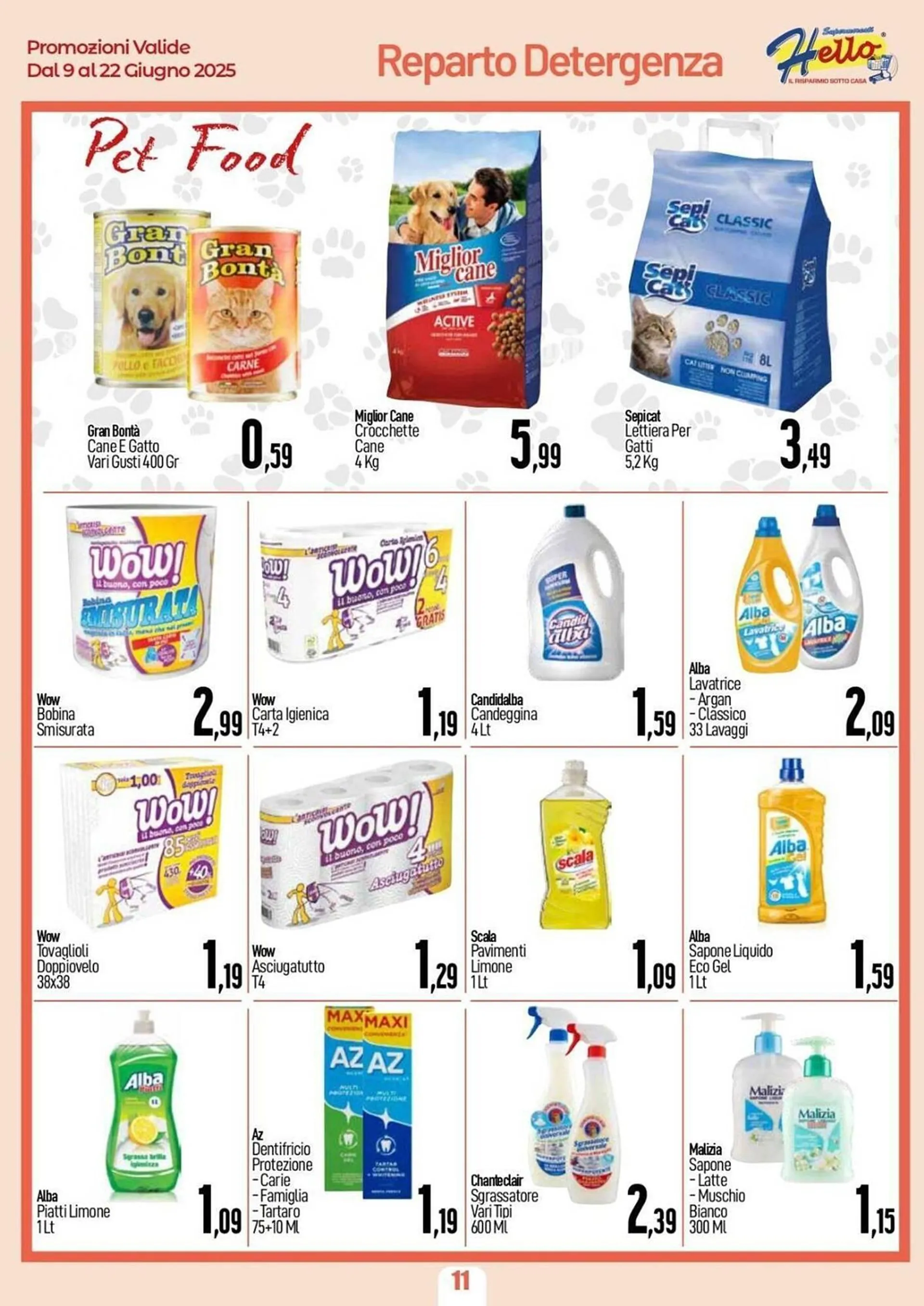 Volantino Hello Supermercati da 9 giugno a 22 giugno di 2025 - Pagina del volantino 11