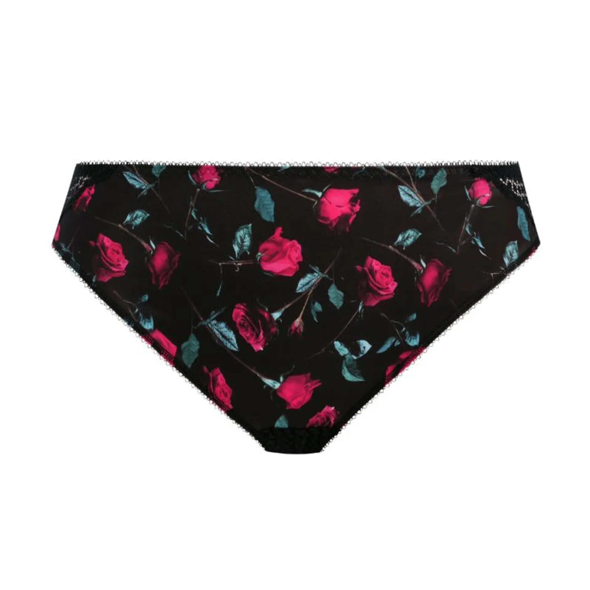 EL-EL4495ROK- Brasiliana in pizzo Lucie - nero rose