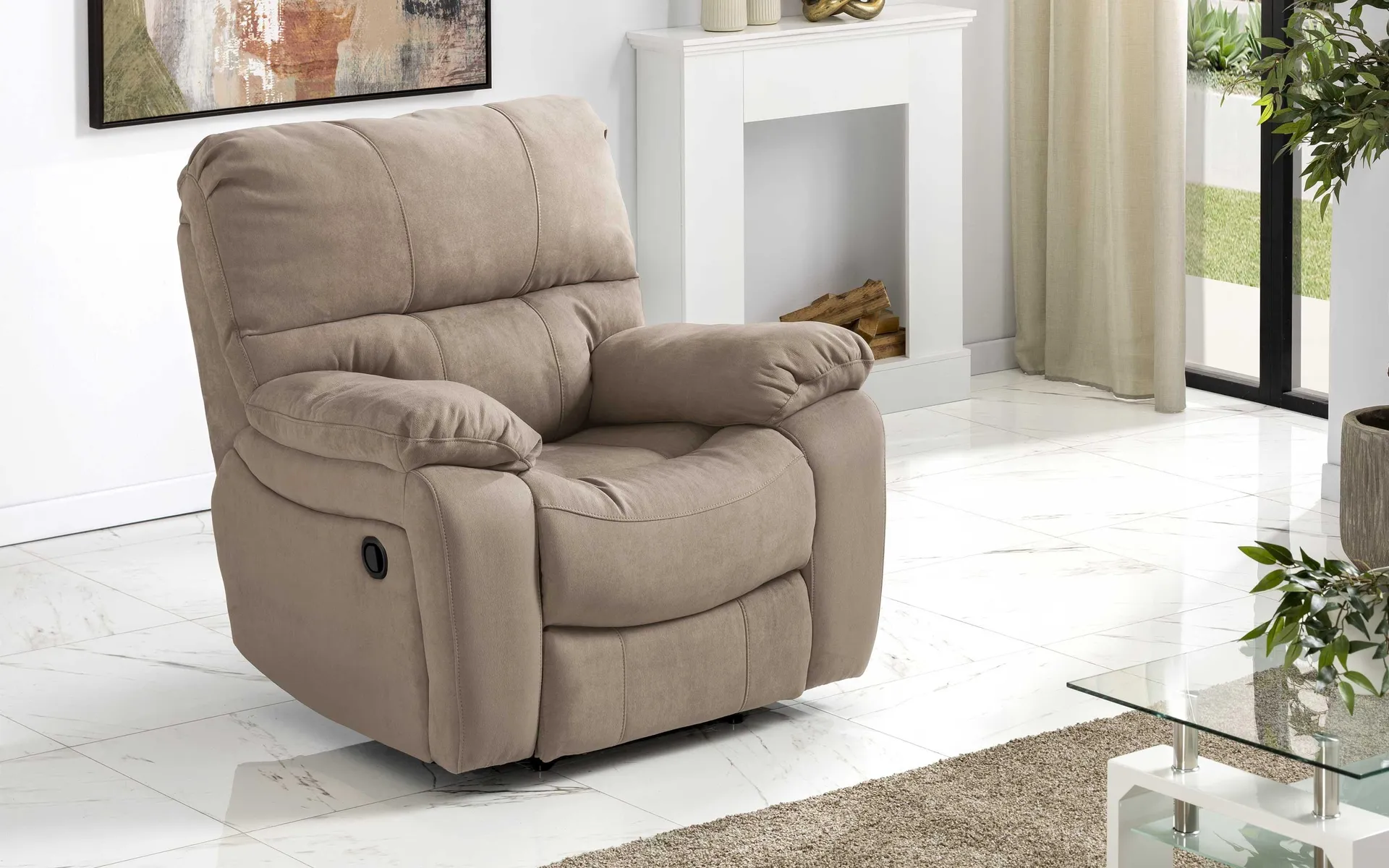 Poltrona con recliner manuale