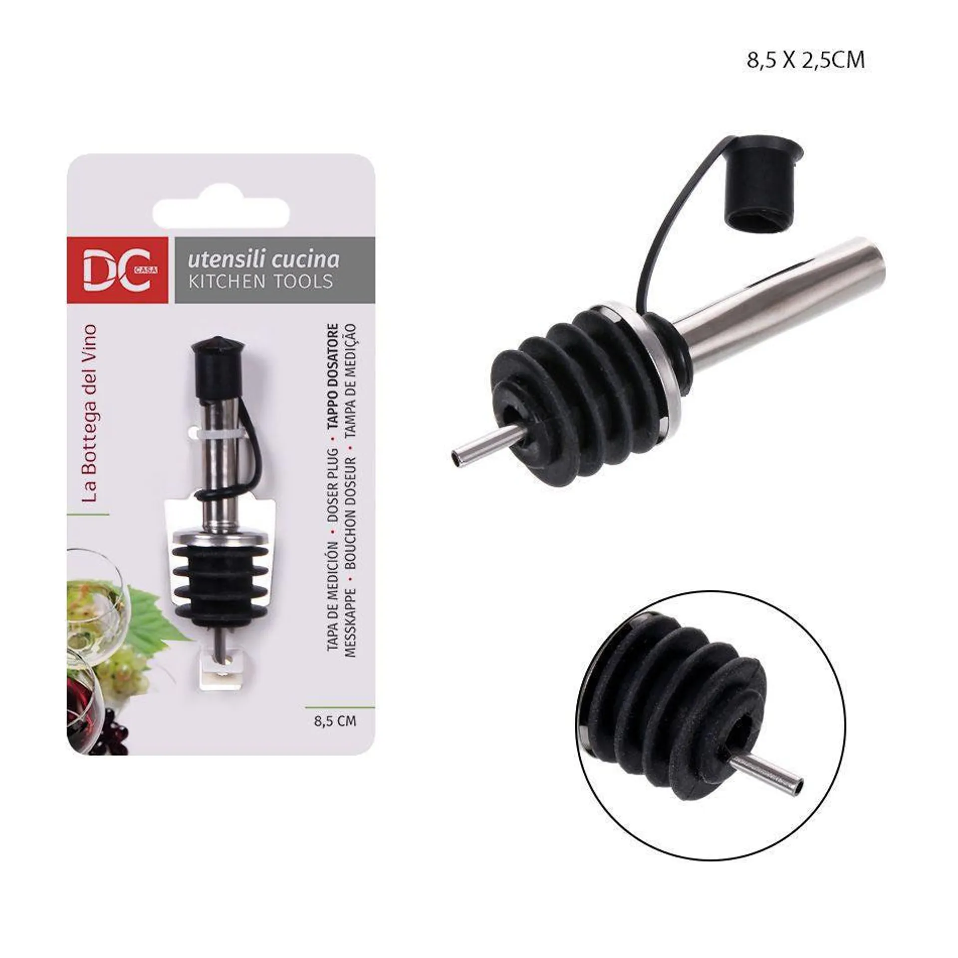 Dc - Tappo Inox Dosatore 8.2X2.2Cm