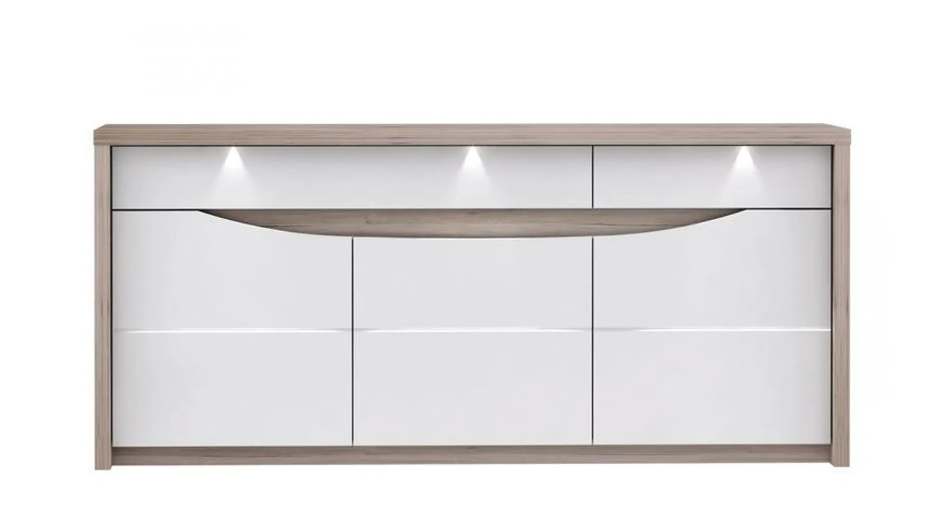 Saint Tropez credenza bianco laccato e rovere