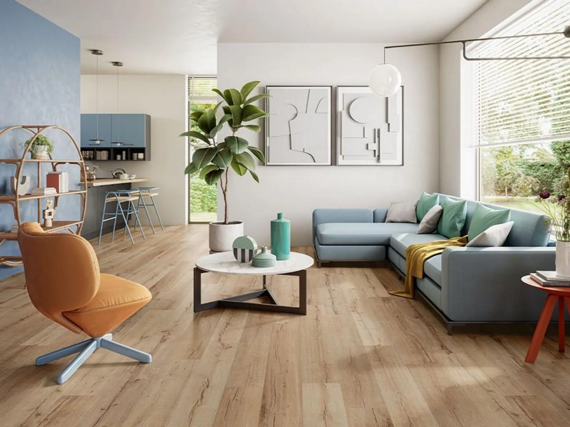 Pavimento Laminato Noblesse Rovere Lugano Effetto Rovere Naturale AC4