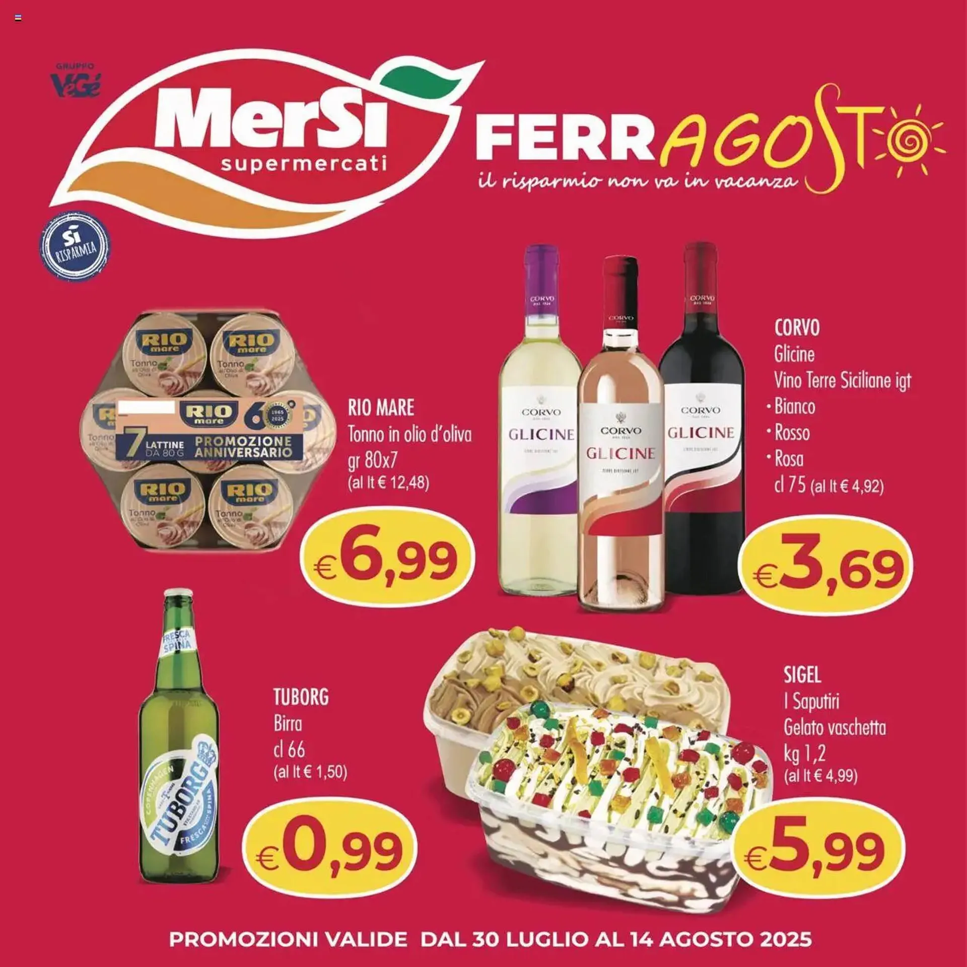 Volantino MerSi Supermercati da 30 luglio a 14 agosto di 2025 - Pagina del volantino 1