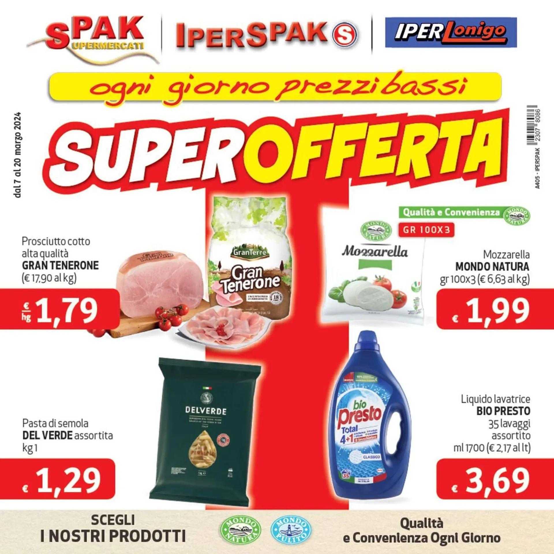 Volantino Spak Supermercati da 7 marzo a 20 marzo di 2024 - Pagina del volantino 1
