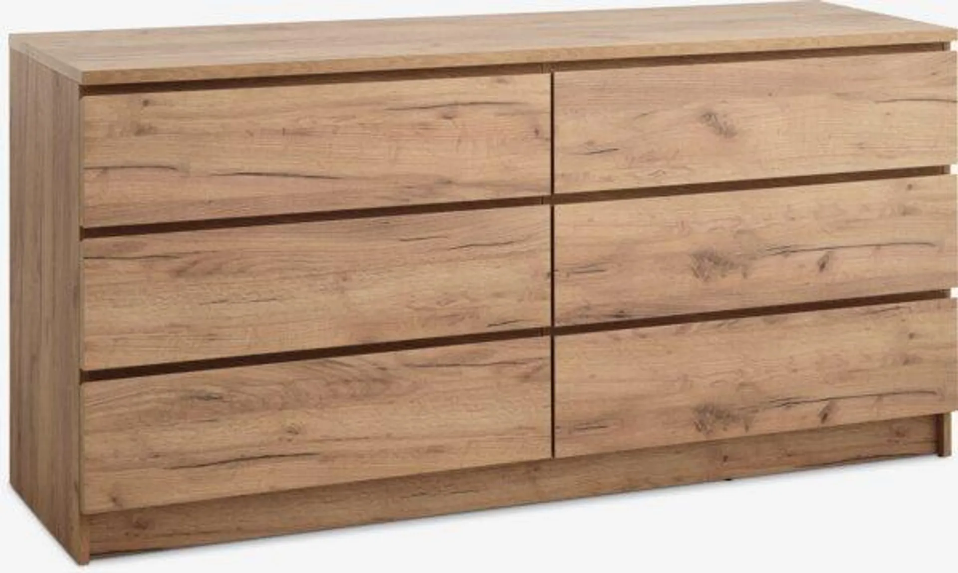 Cassettiera 3+3 cassetti LIMFJORDEN color rovere naturale