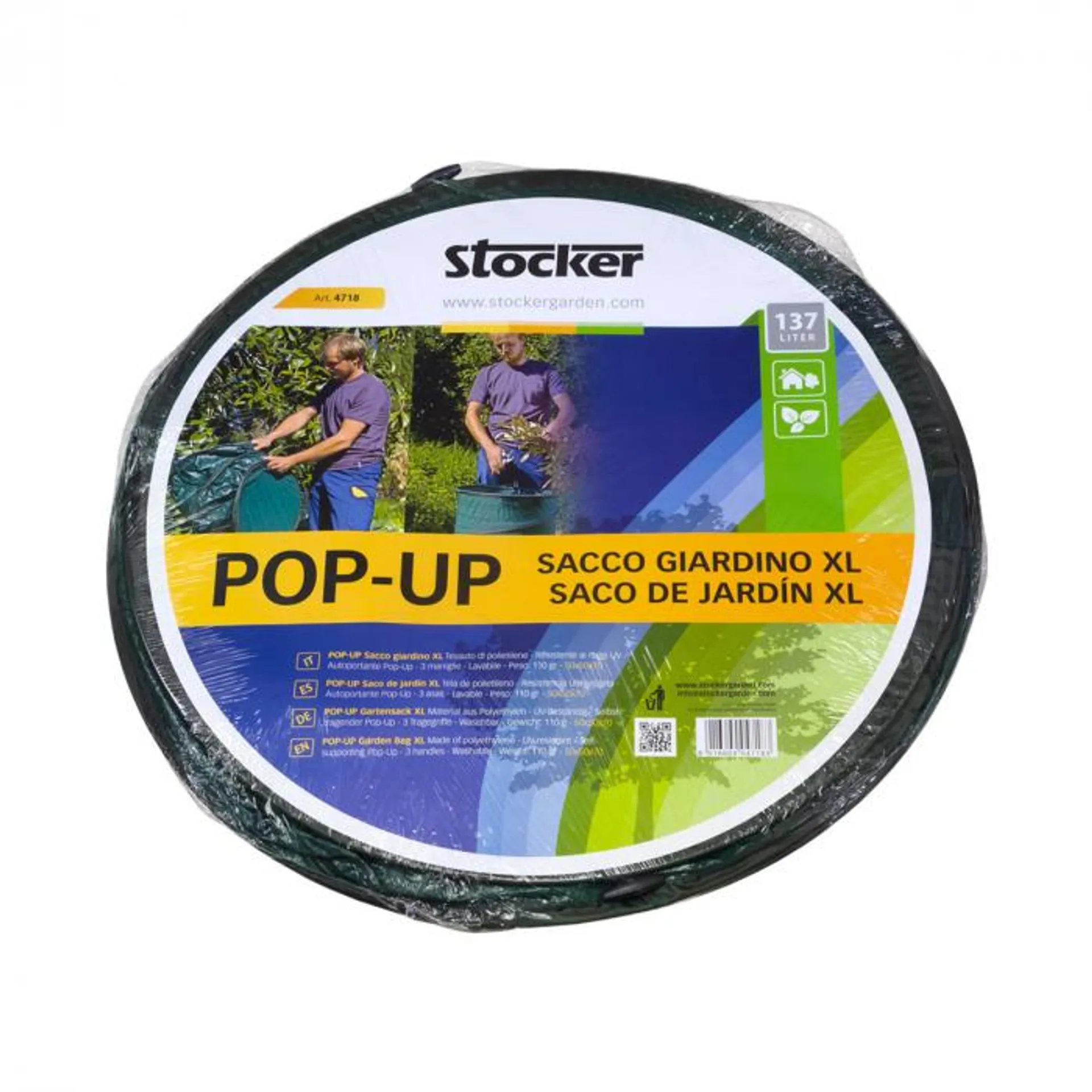 Sacco pop-up da giardino xl richiudibile verde scuro