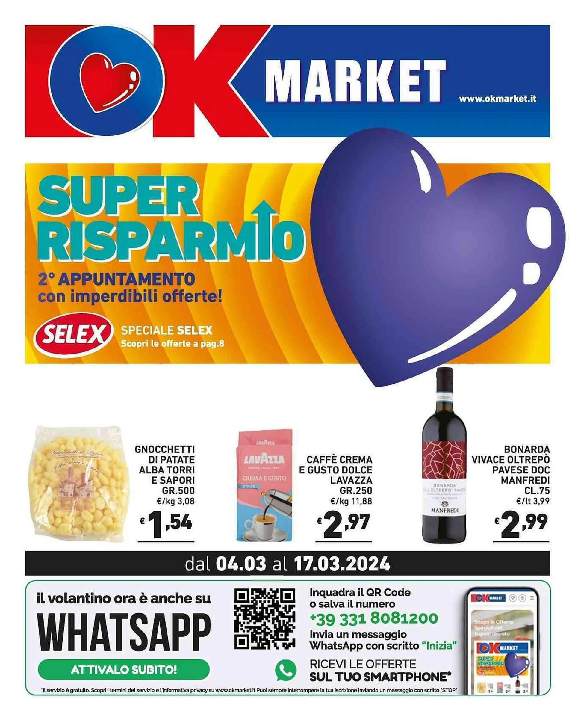 Volantino Ok Market da 4 marzo a 17 marzo di 2024 - Pagina del volantino 1