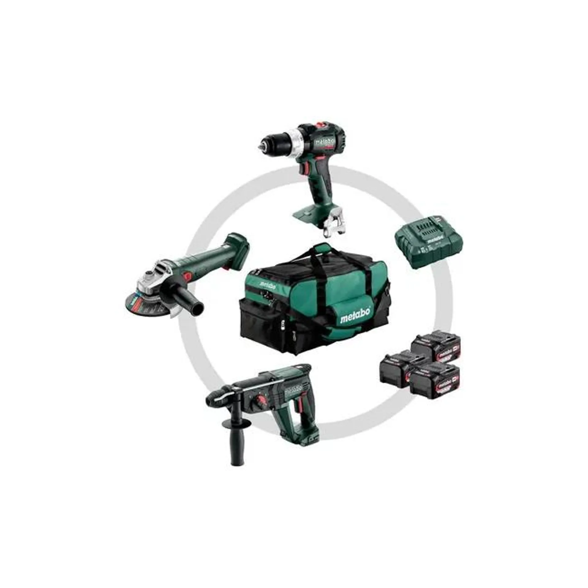 Kit 2 batterie Metabo 5,2 Ah + caricabatterie ASC 55