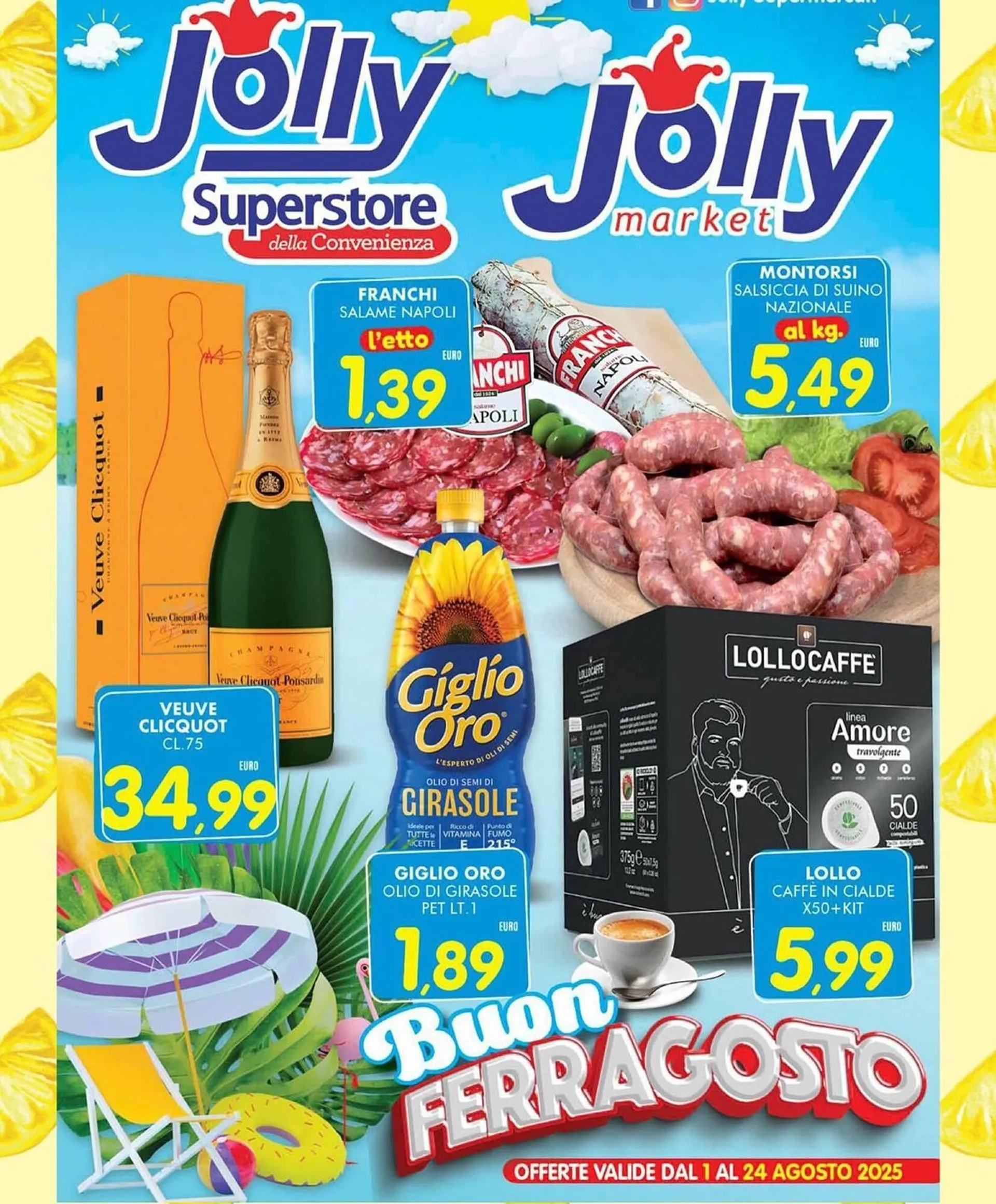 Volantino Jolly Market da 1 agosto a 24 agosto di 2025 - Pagina del volantino 1