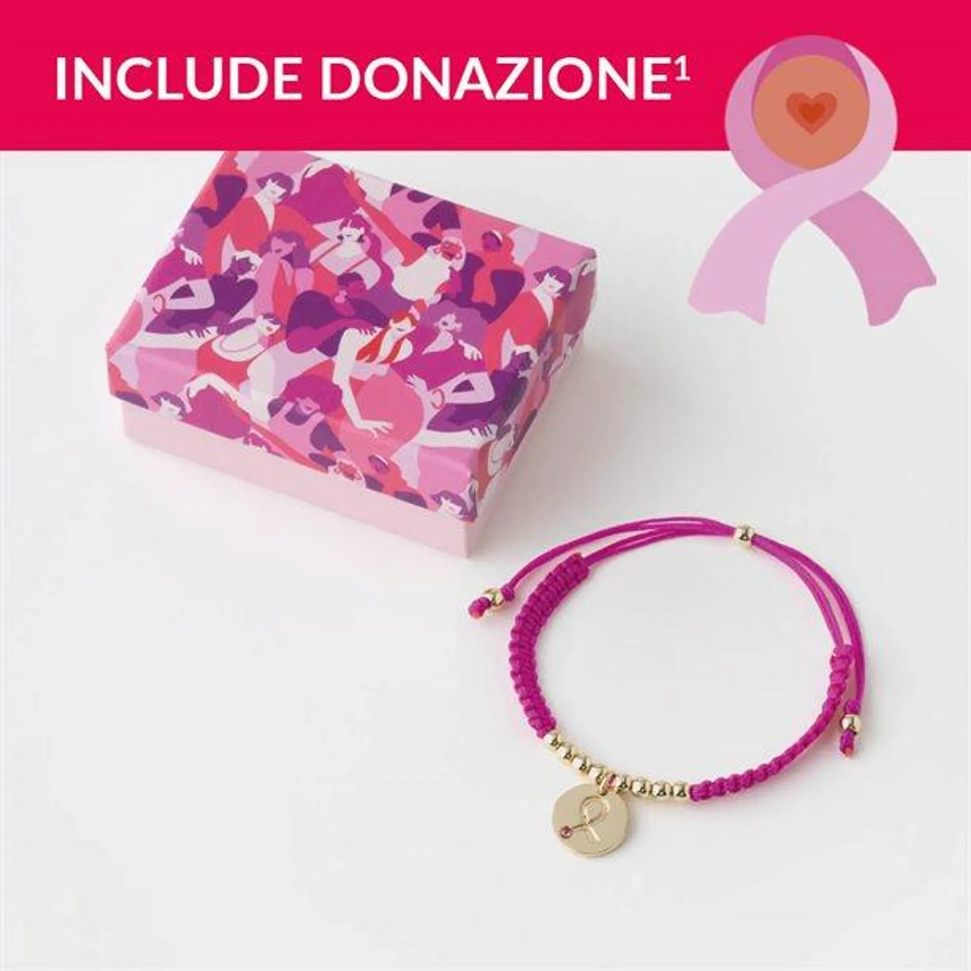 Bracciale "Insieme contro il tumore al seno"