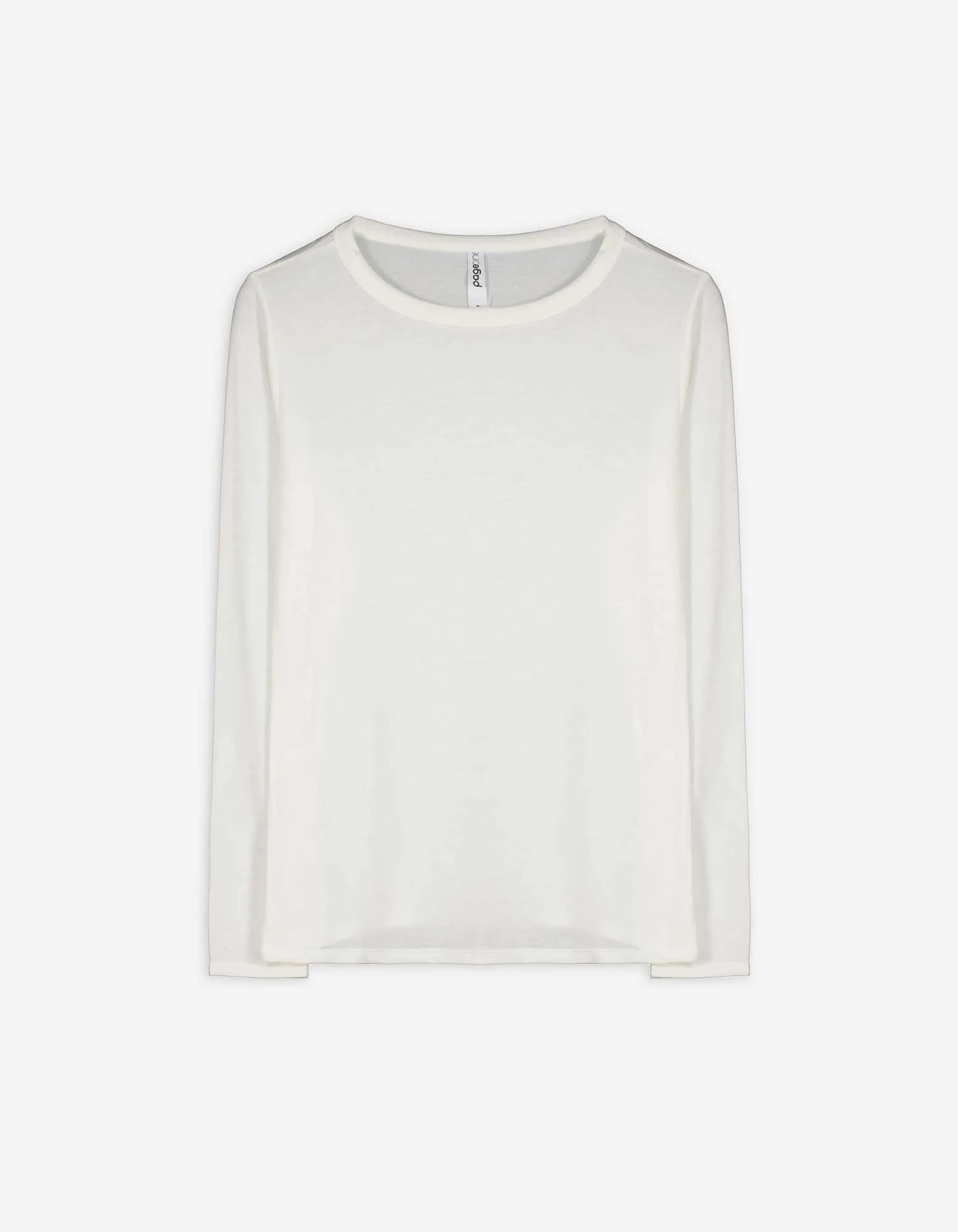 Maglia a manica lunga - Percentuale di viscosa - bianco