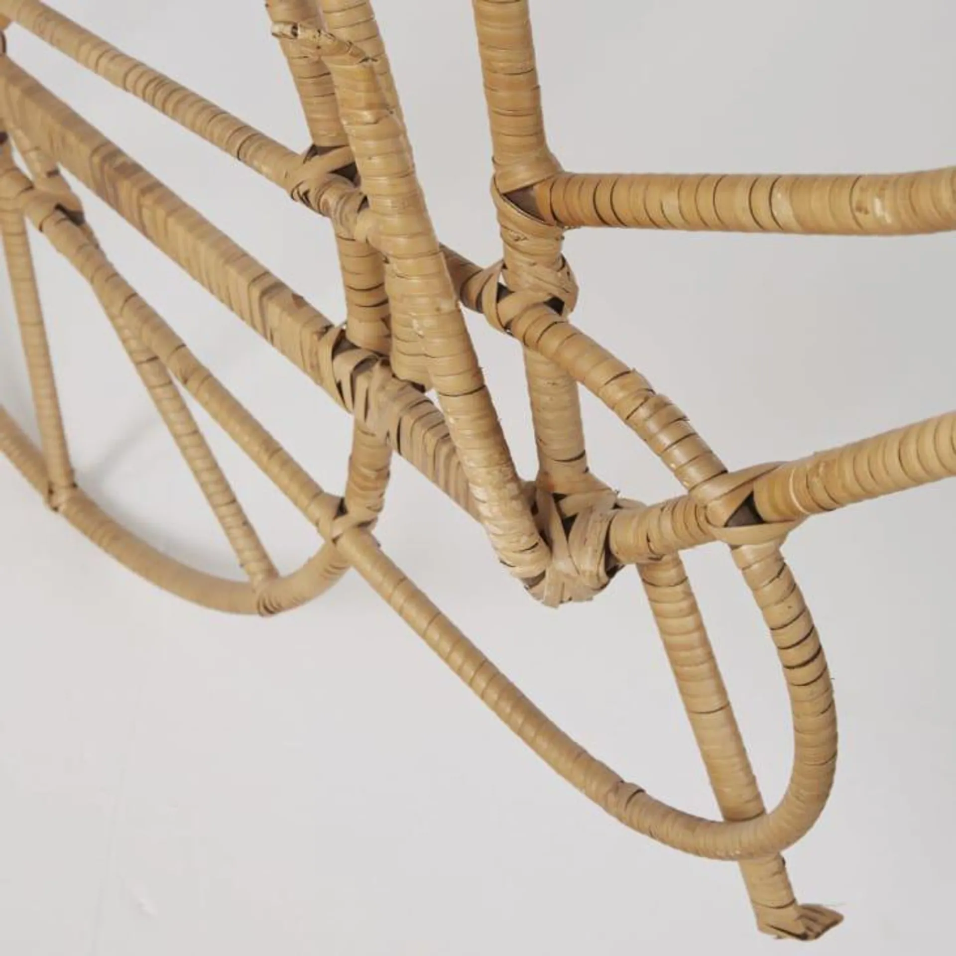 Decorazione da parete bicicletta in rattan beige 132x84 cm