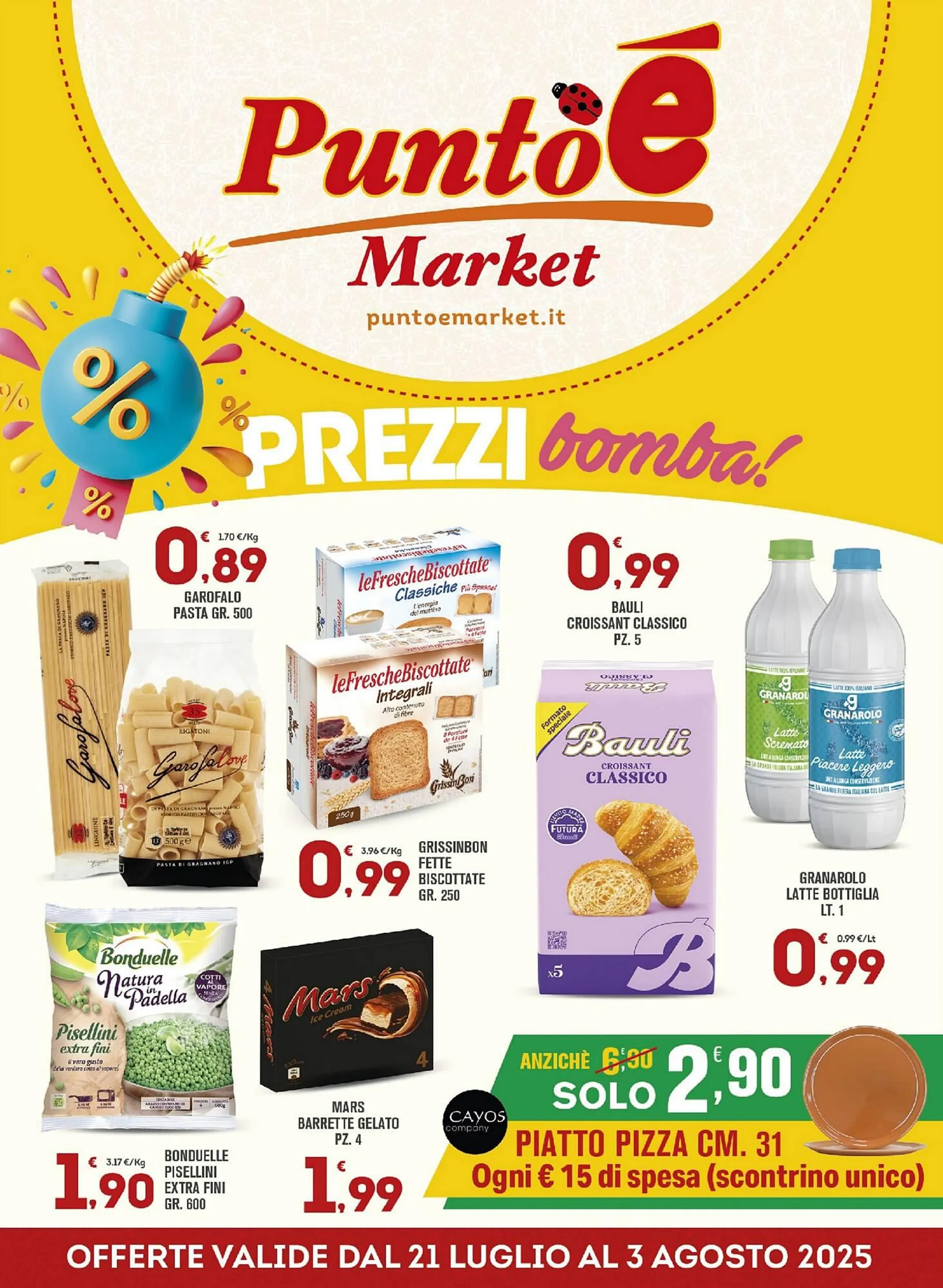 Volantino Punto é market da 21 luglio a 3 agosto di 2025 - Pagina del volantino 1