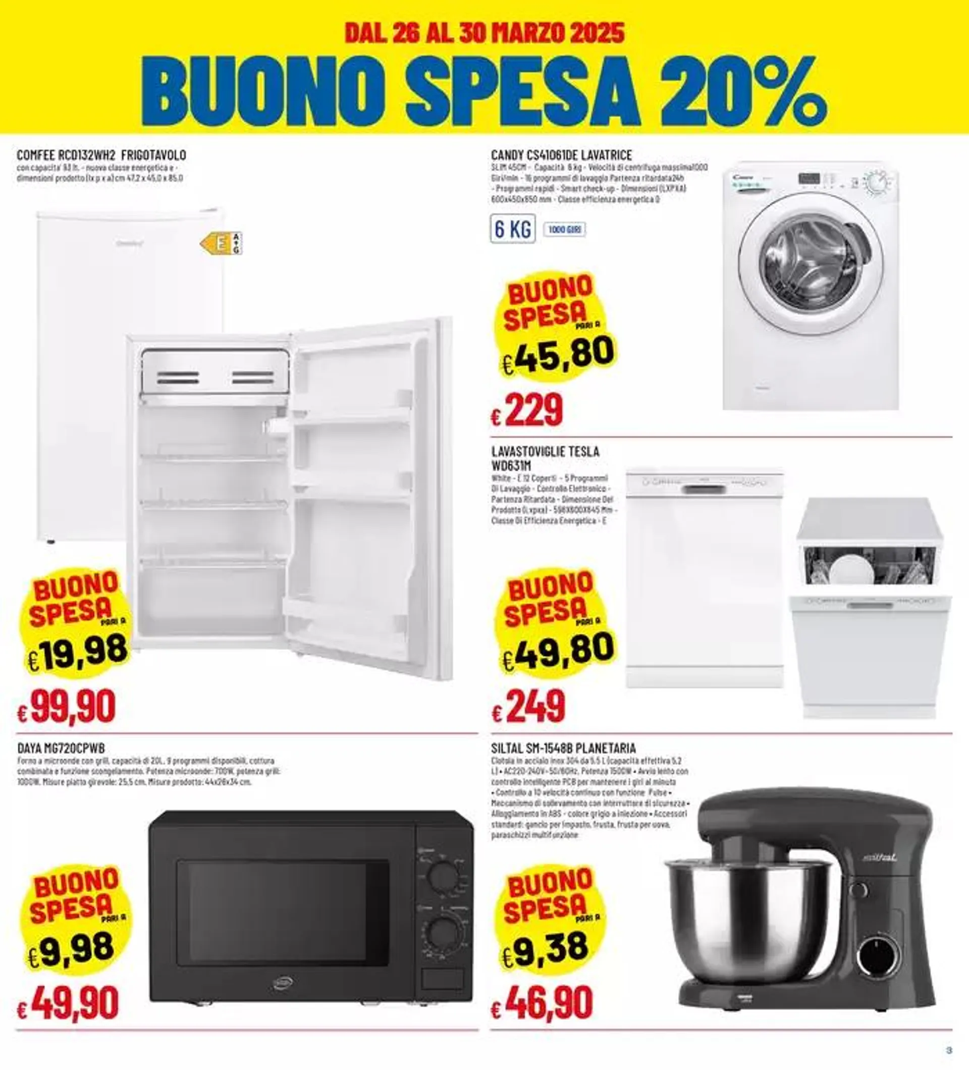 GALASSIA BUONO SPESA 20% + GRANDI MARCHE SC.FINO 50% da 26 marzo a 6 aprile di 2025 - Pagina del volantino 3