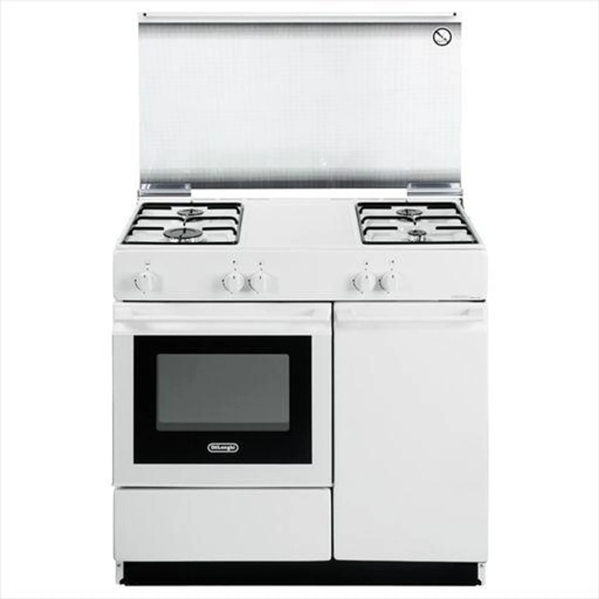 De longhi sgw854n cucina 86x50 4fuochi gas porta bombola bianca