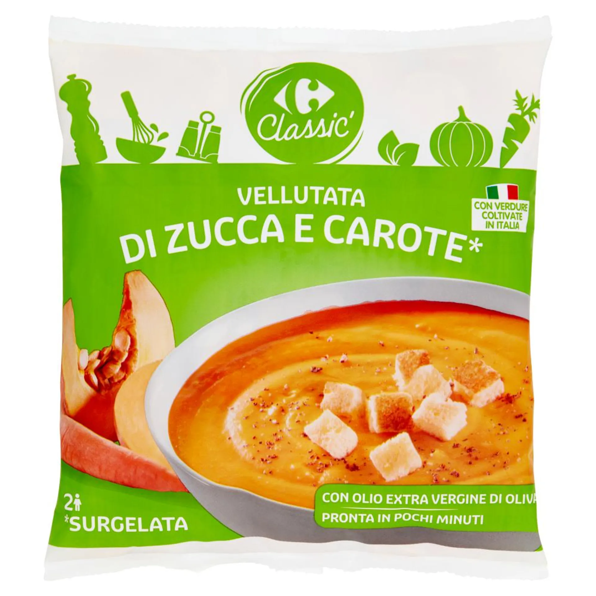 Carrefour Classic Vellutata di Zucca e Carote Surgelata 600 g