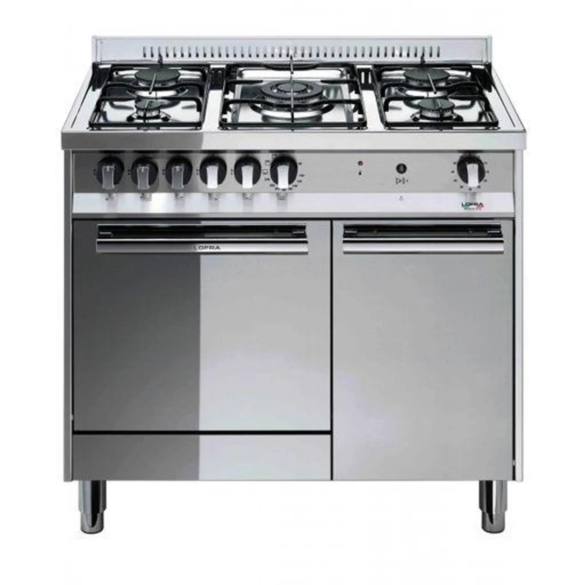 Lofra lofm85e/c cucina 80x50 4fuochi + 1tripla colona ele a inox